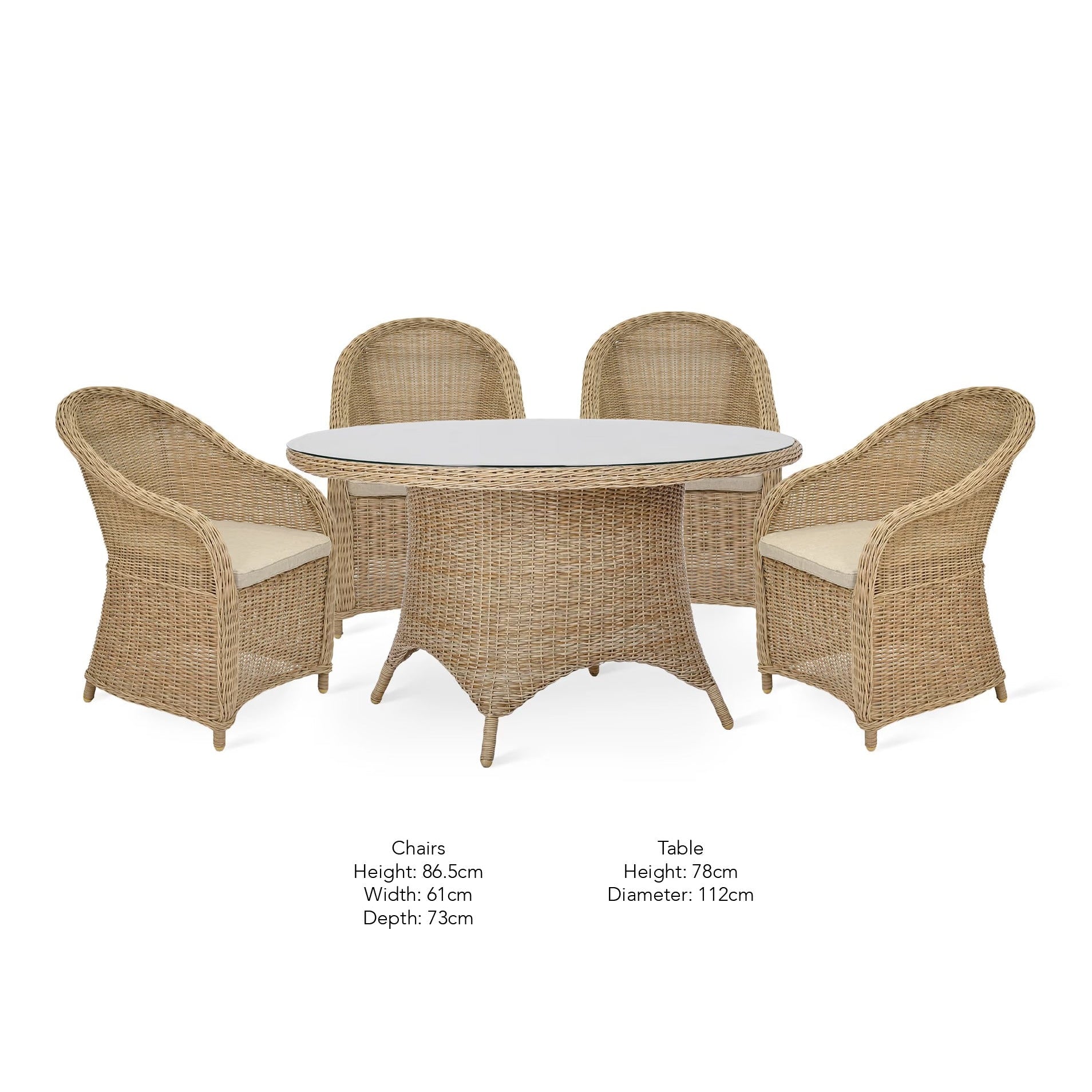 Brayford Round Dining Set | Small | Natural