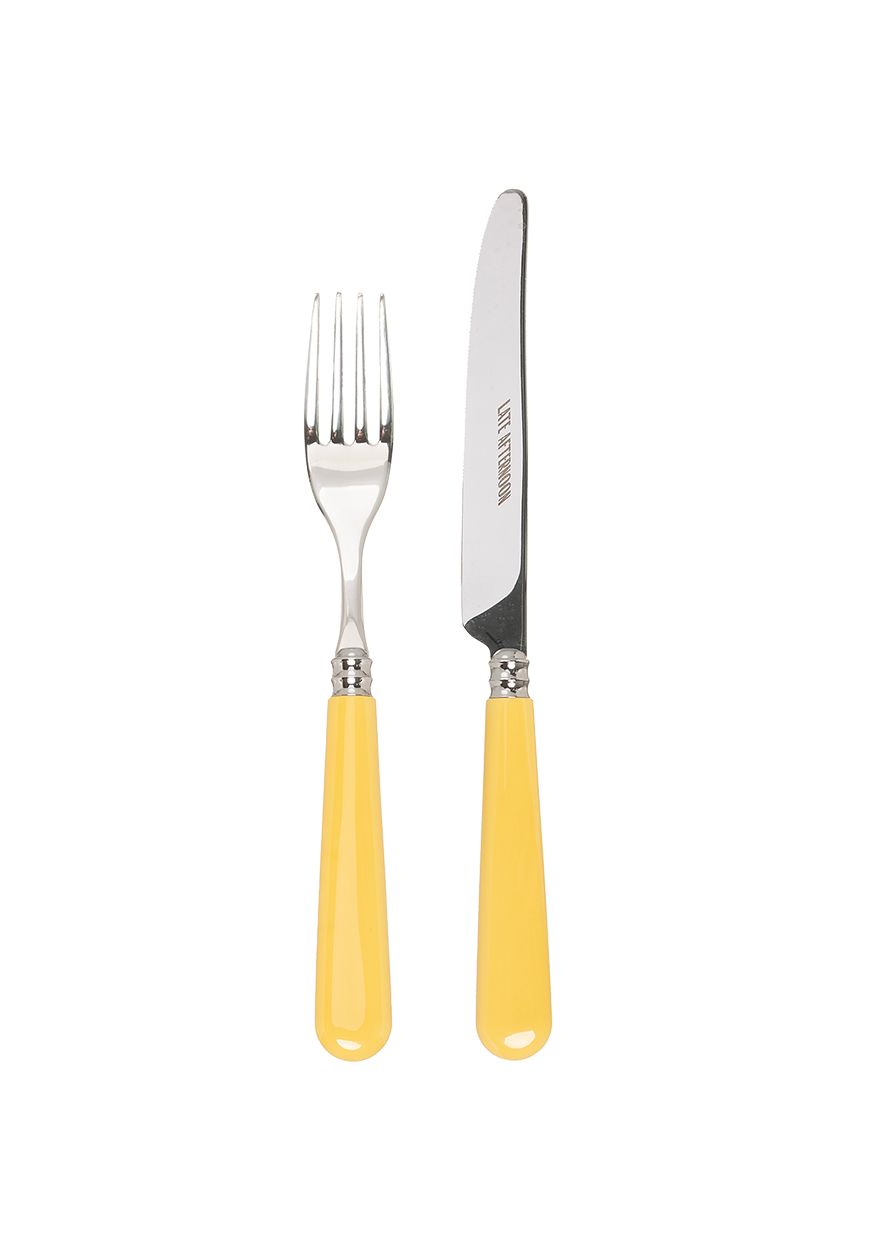 Butter Yellow Knife & Fork Set