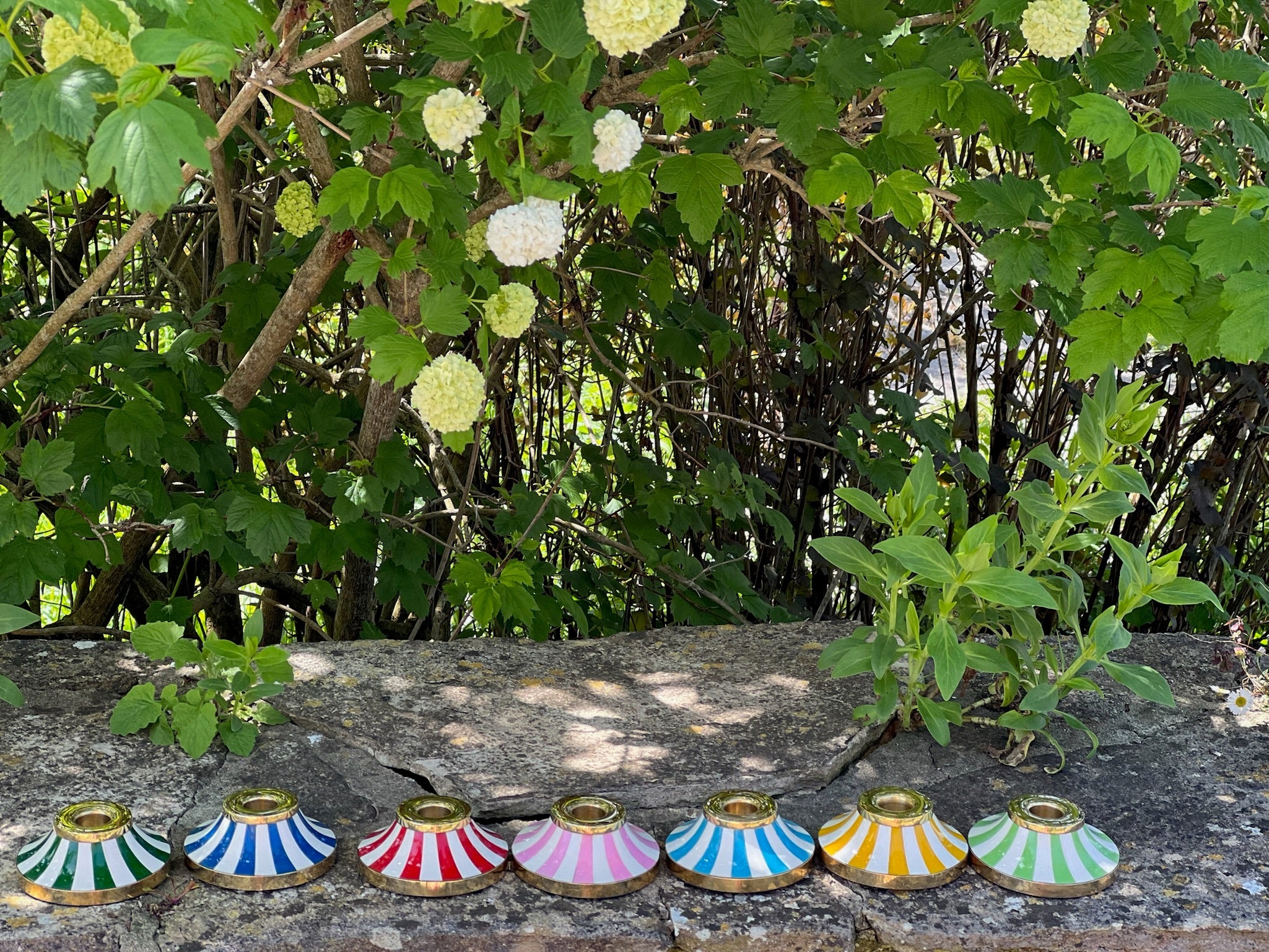 Circus Candleholder | Navy Blue | Striped