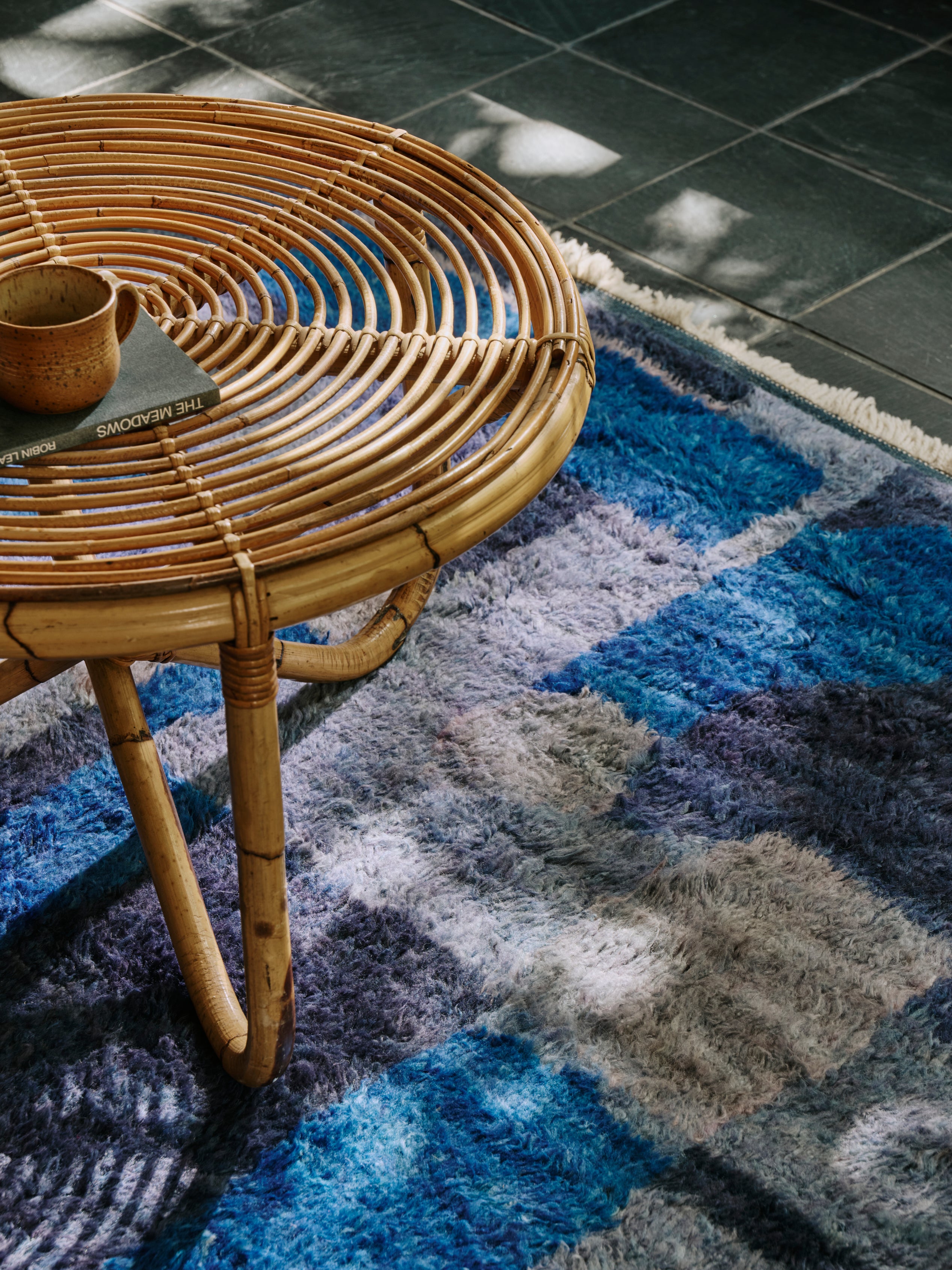 Events and Relationships Indigo Rug