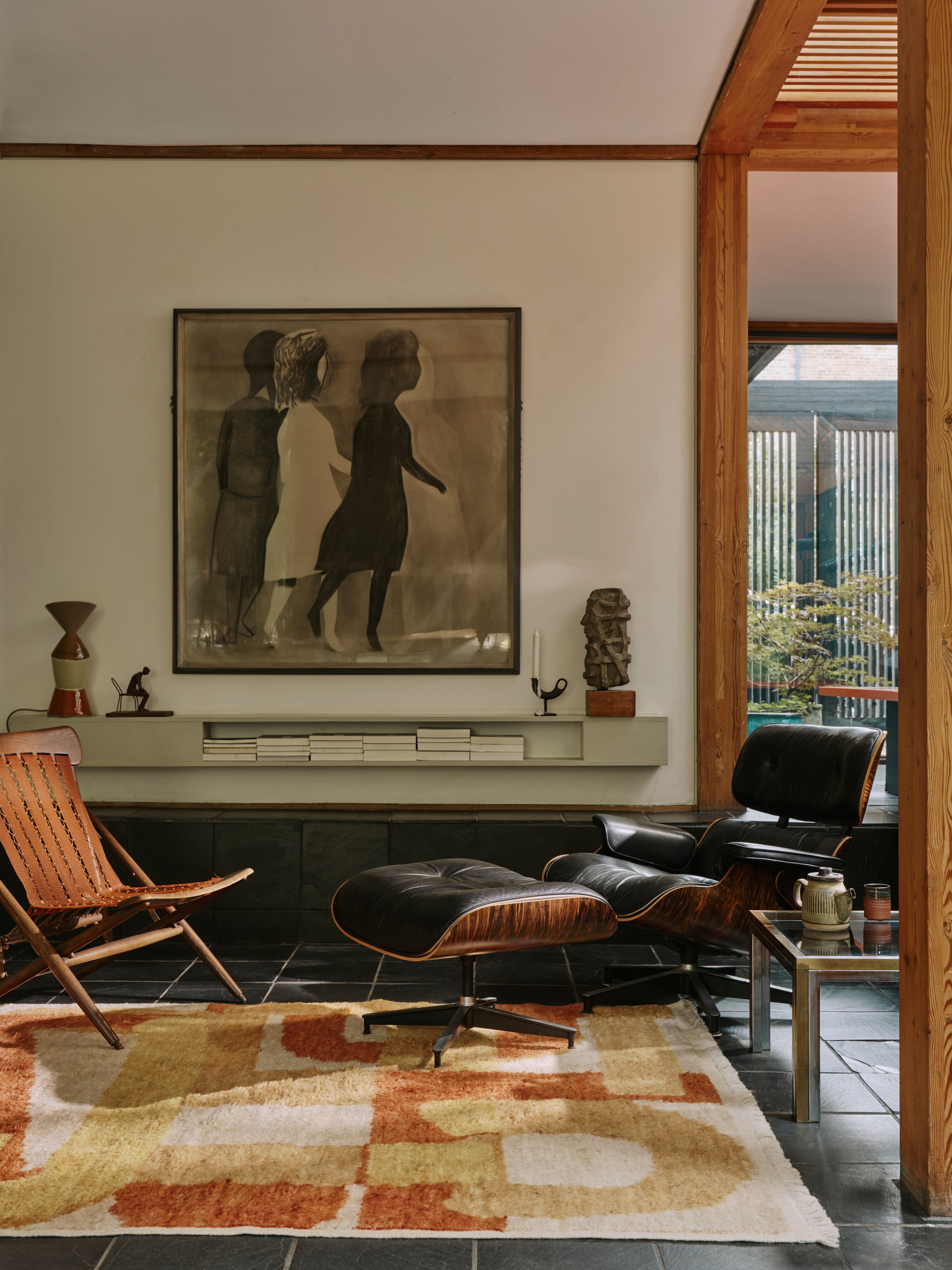 Events and Relationships Ochre Rug