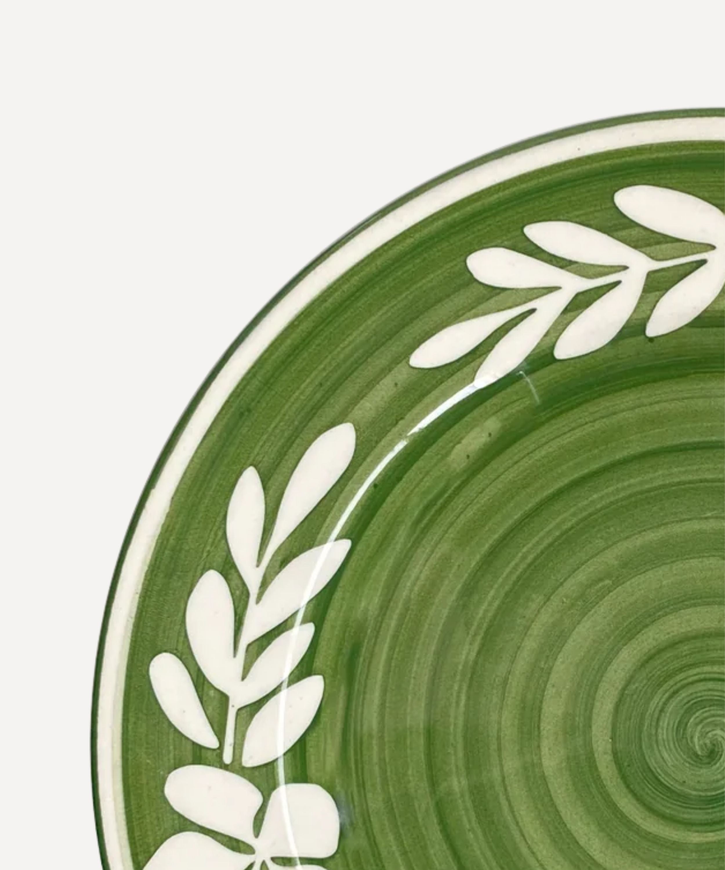 Dark Flor Side Plate, Fern Green