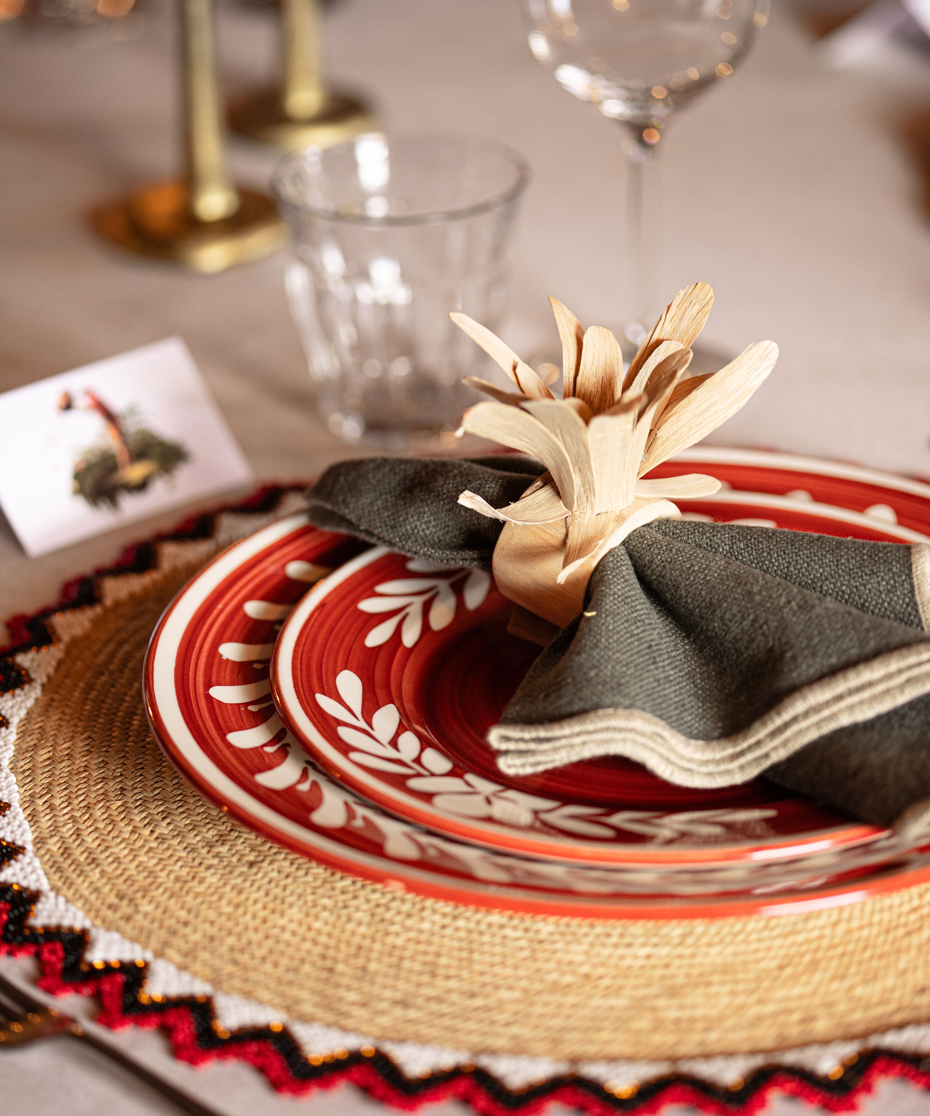 Flor Side Plate | Rust Red