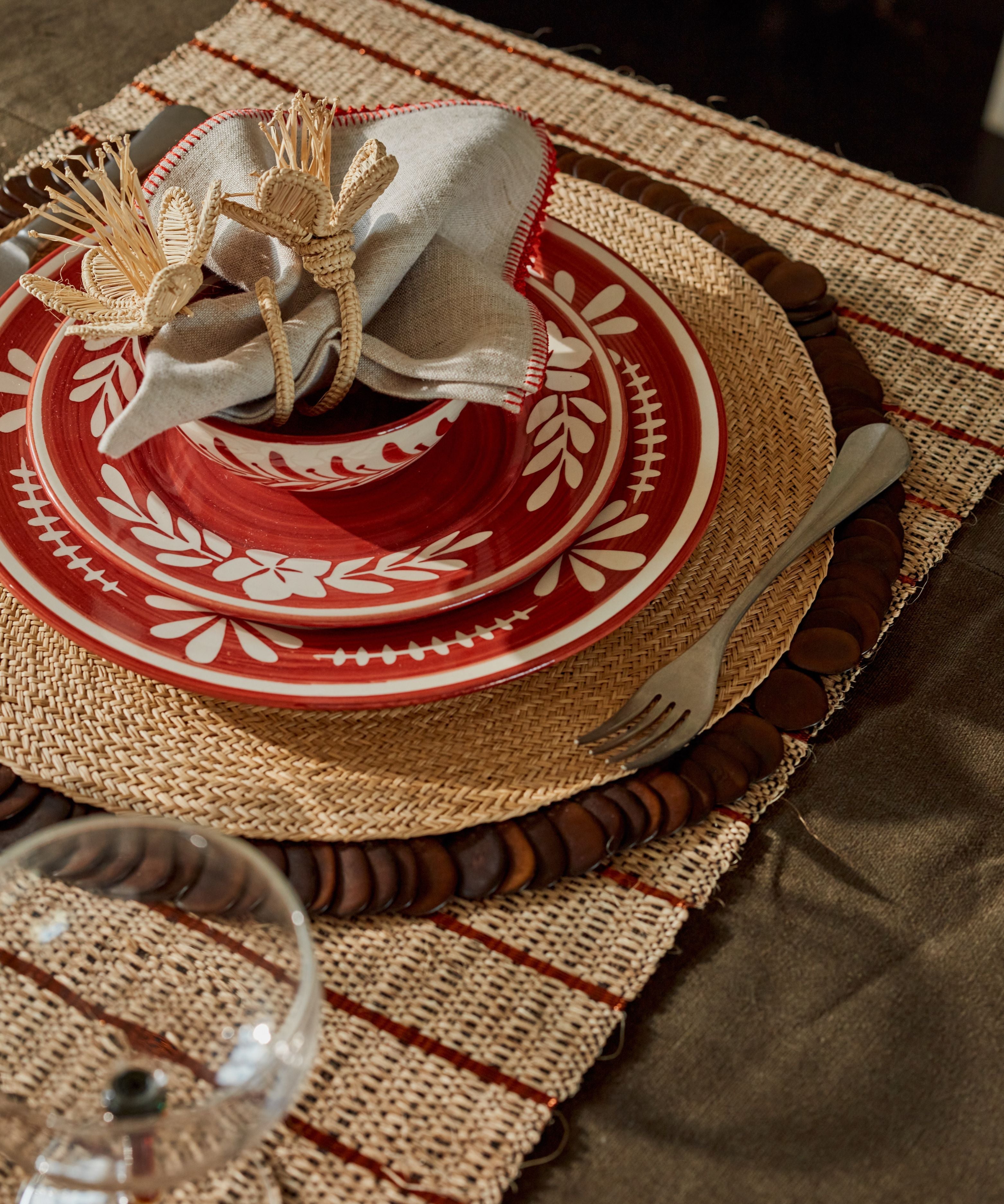 Flor Side Plate | Rust Red