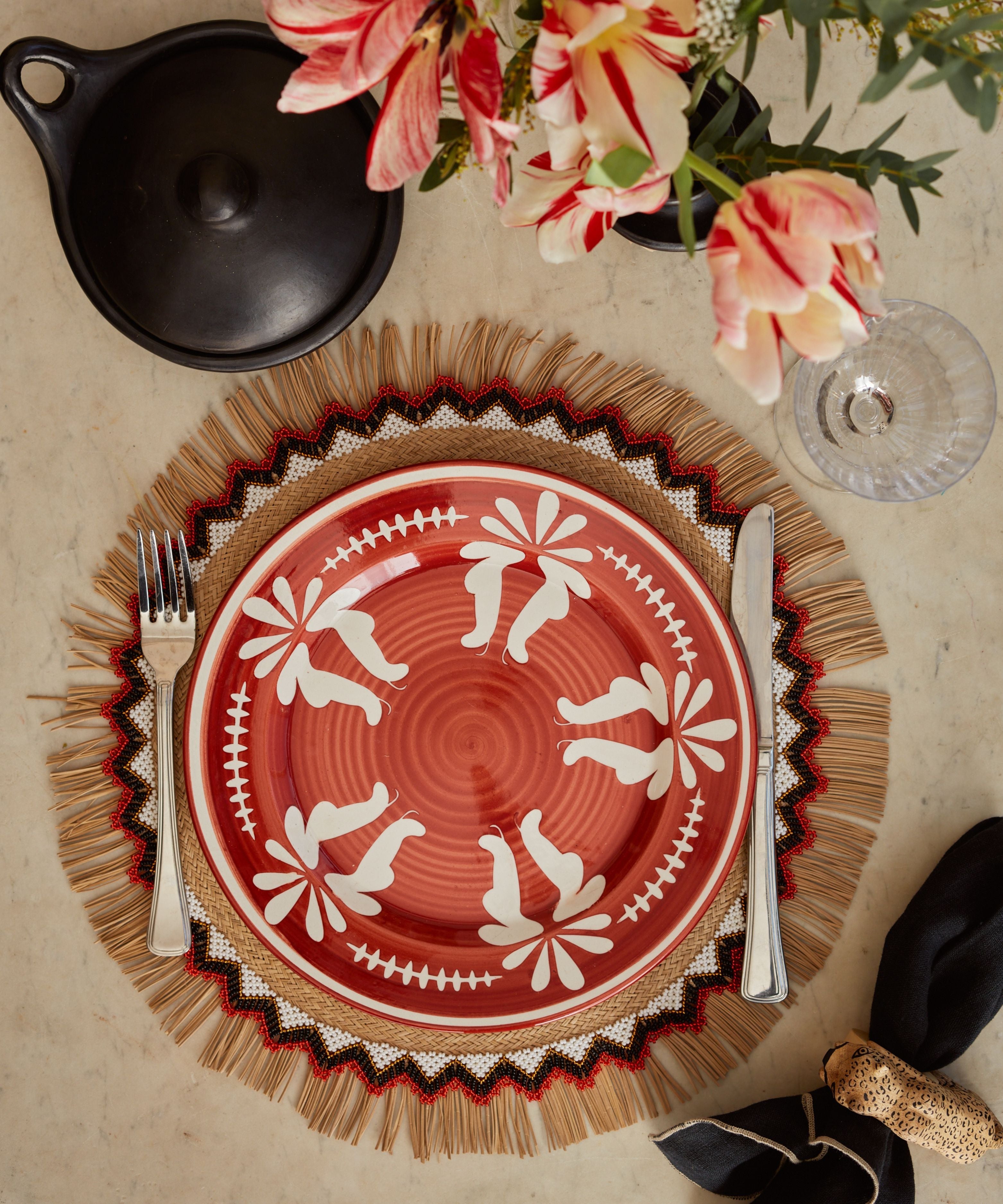 Flor Dinner Plate | Rust Red