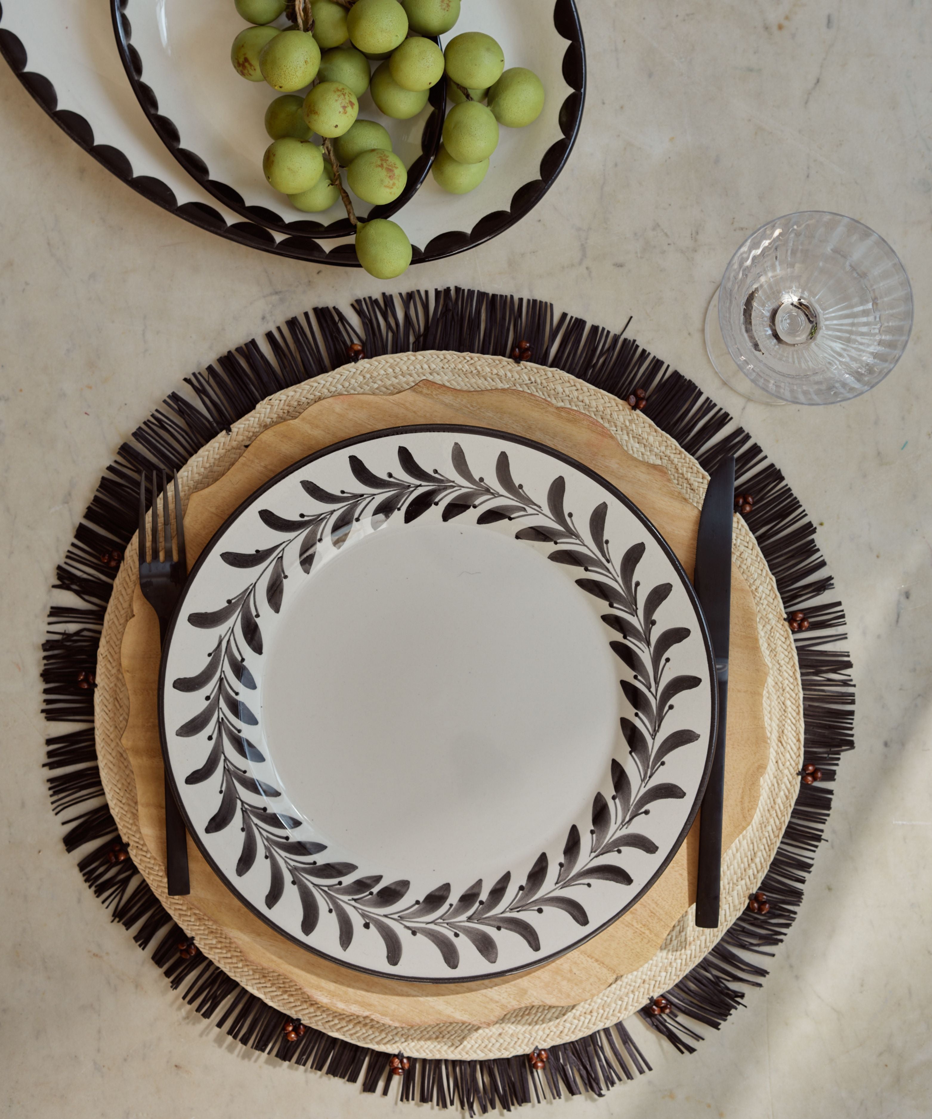 Dinner Plate - Helecho - Jet Black