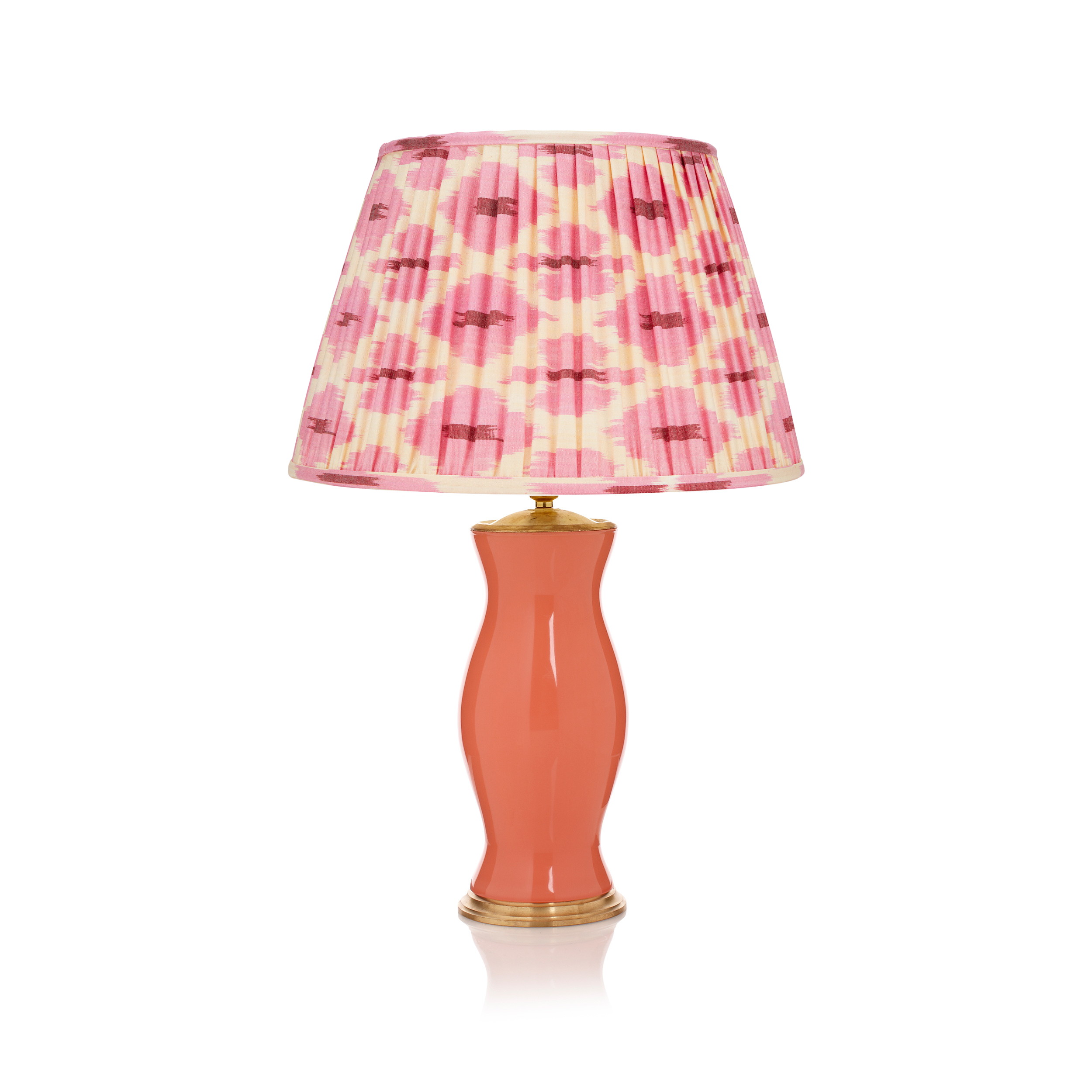 PINK AND CREAM IKAT LAMPSHADE LAMPSHADE