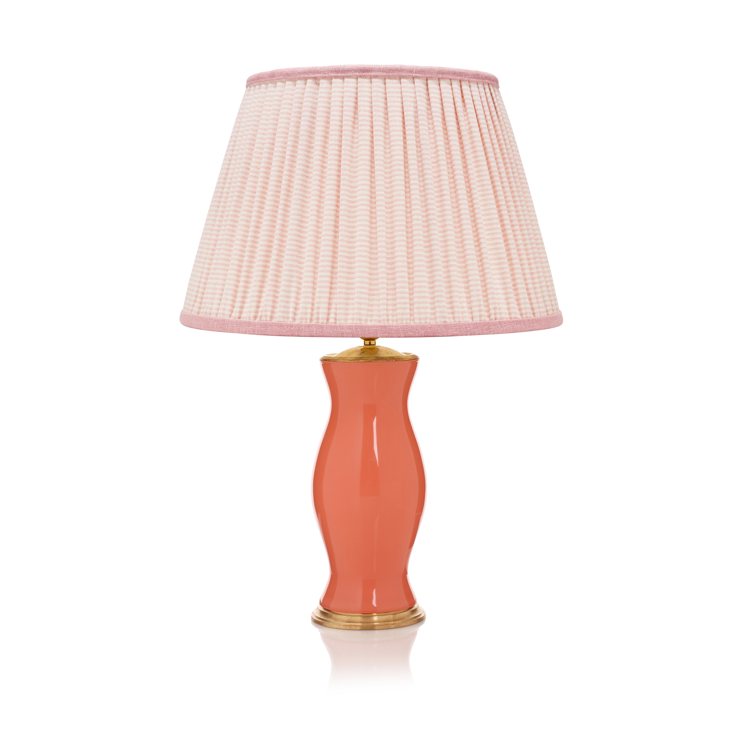 PINK STRIPED LAMPSHADE