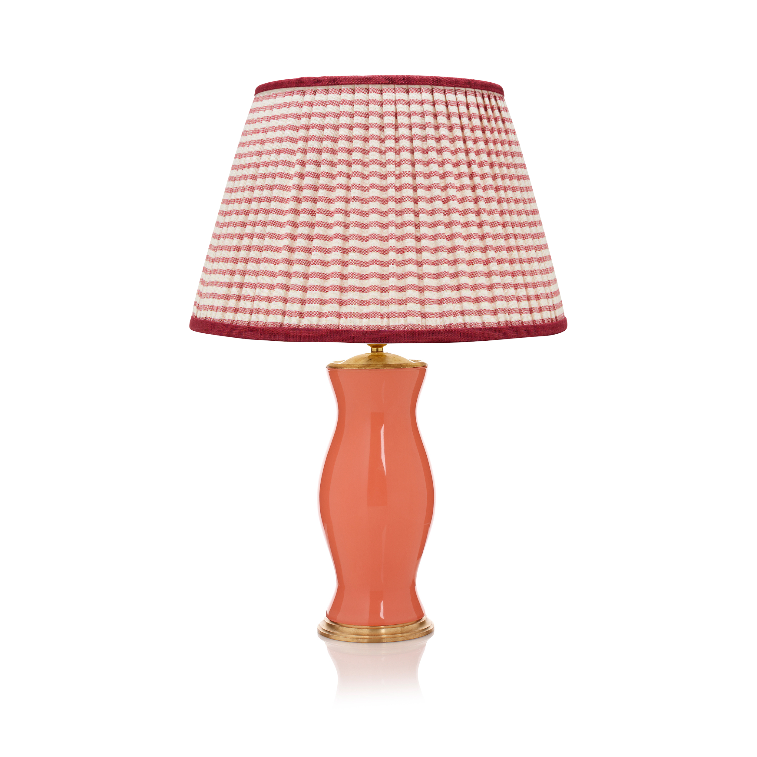 RED STRIPED LAMPSHADE