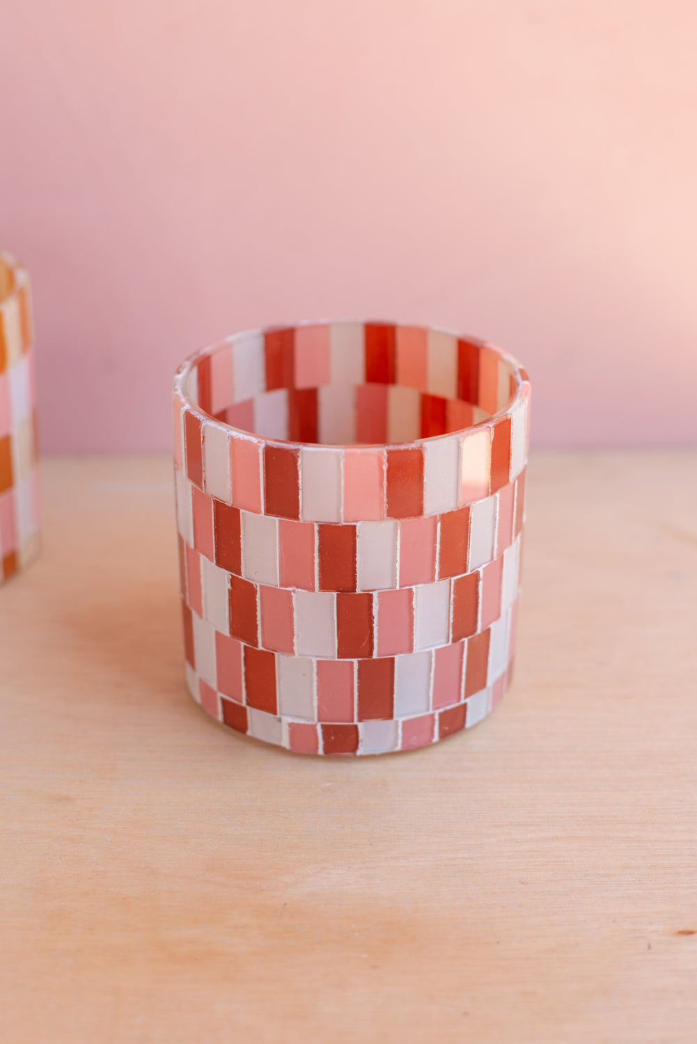 Hygge Tones Trio of Mosaic Glass Votives