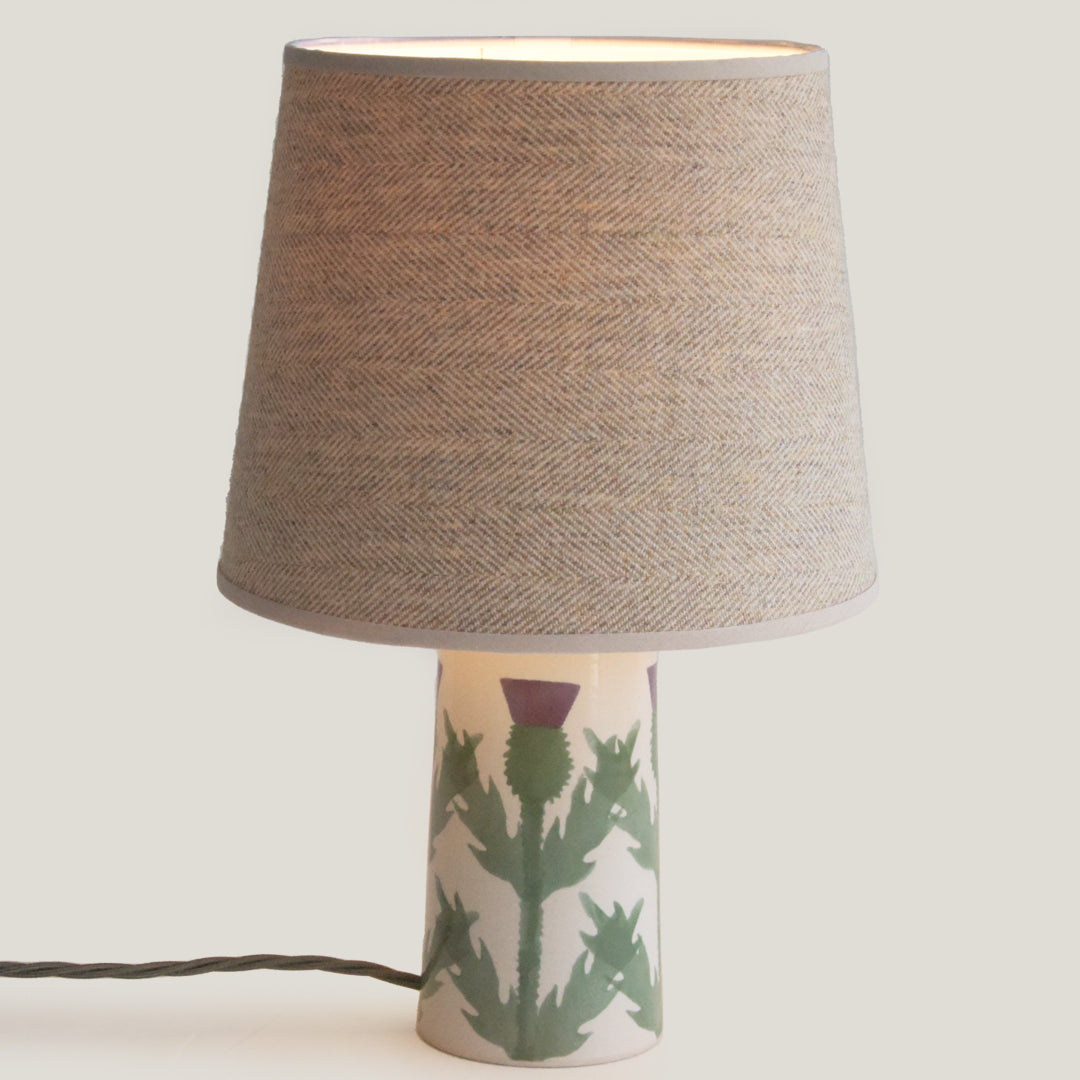 Cream Thistle Small Tapered Lamp
