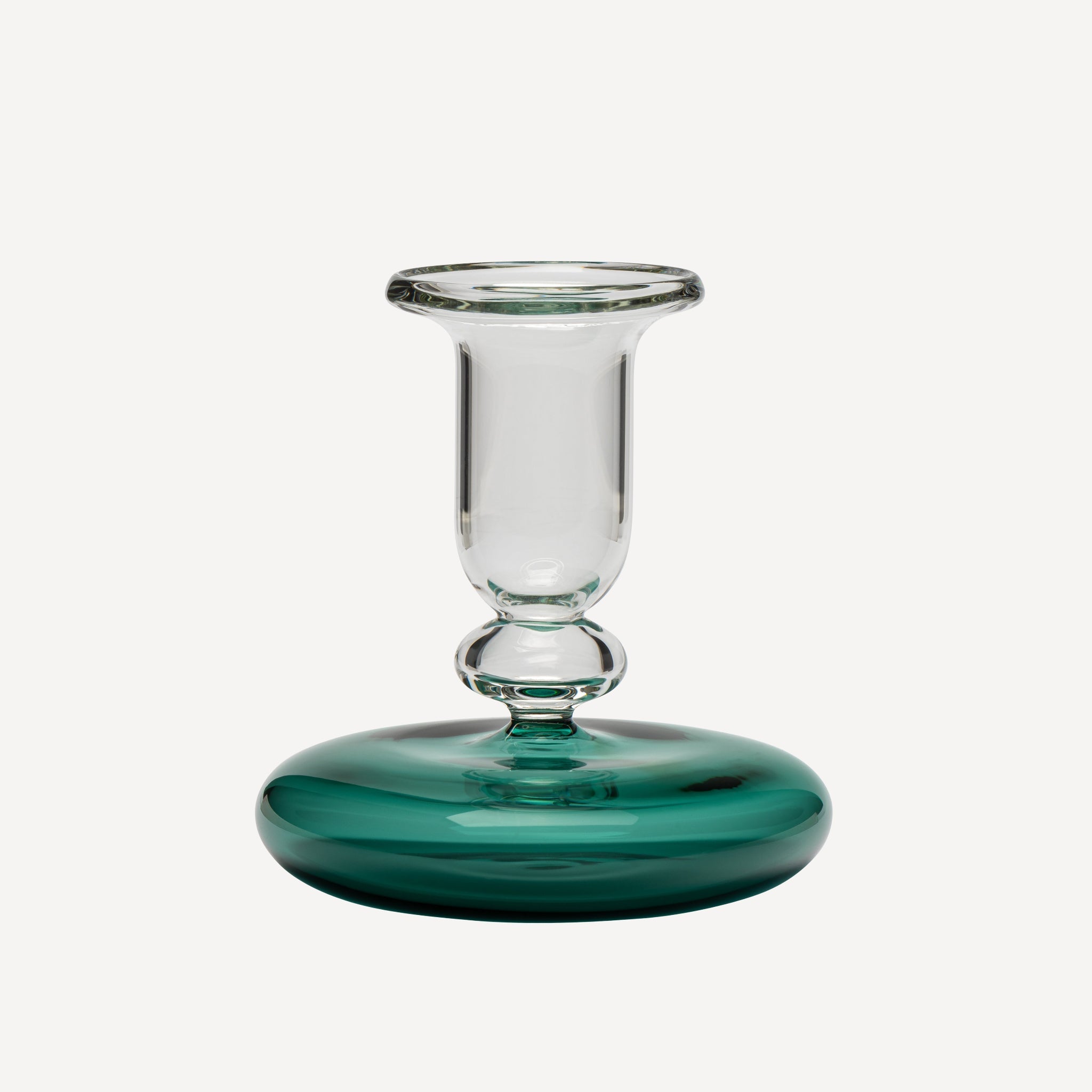 Pebble Glass Candlestick | Teal