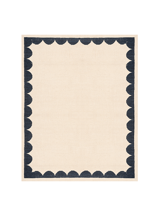 Cavea Rug in Midnight Navy Blue