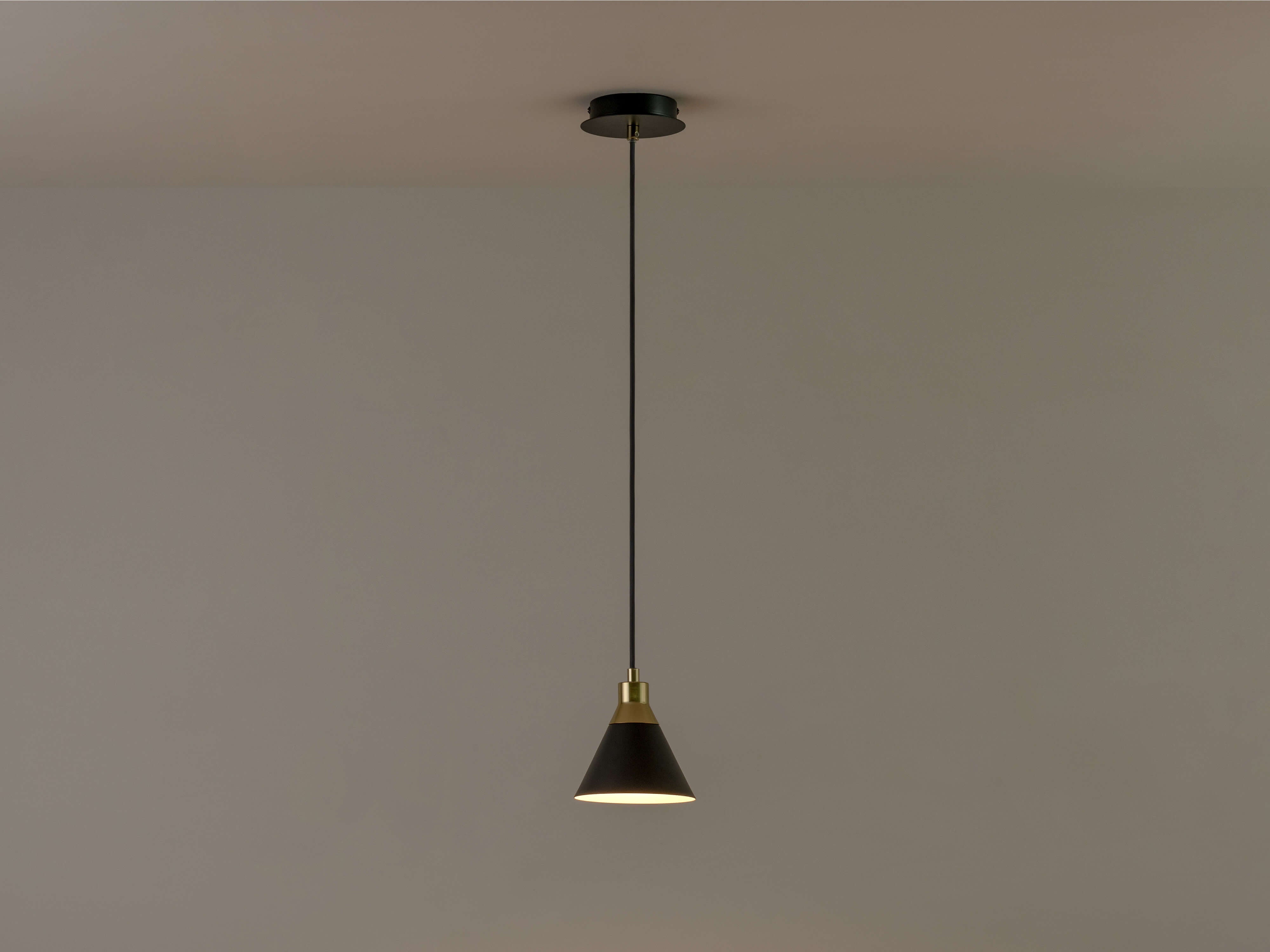 Charcoal grey cone pendent ceiling light