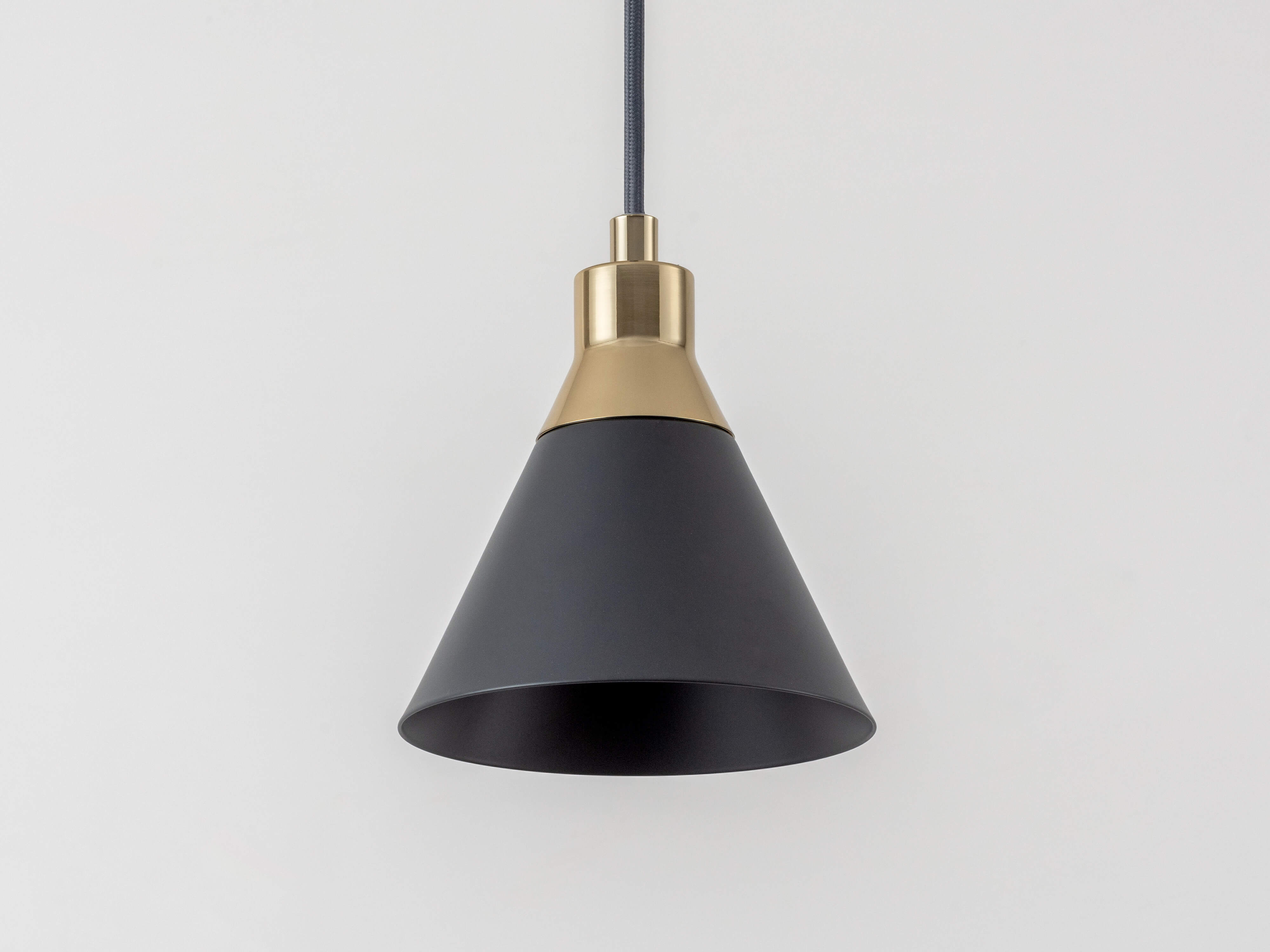 Charcoal grey cone pendent ceiling light