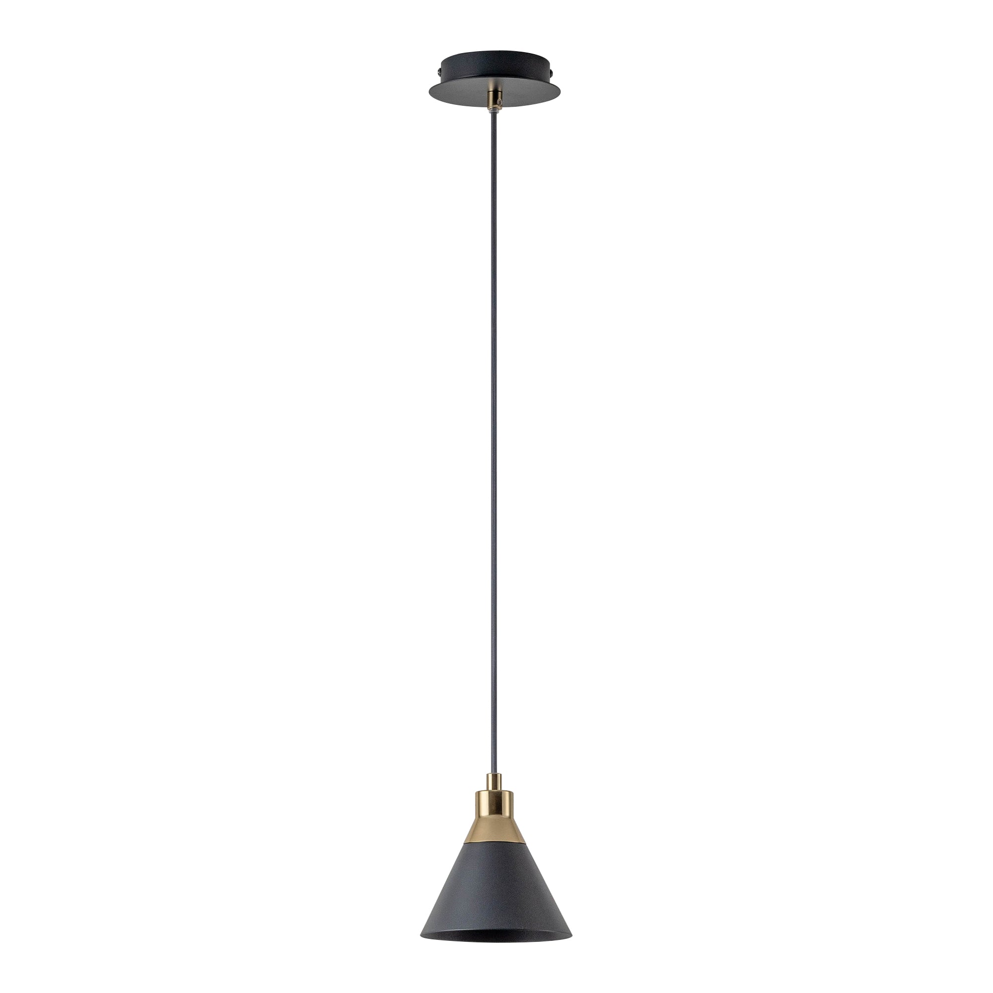 Charcoal grey cone pendent ceiling light