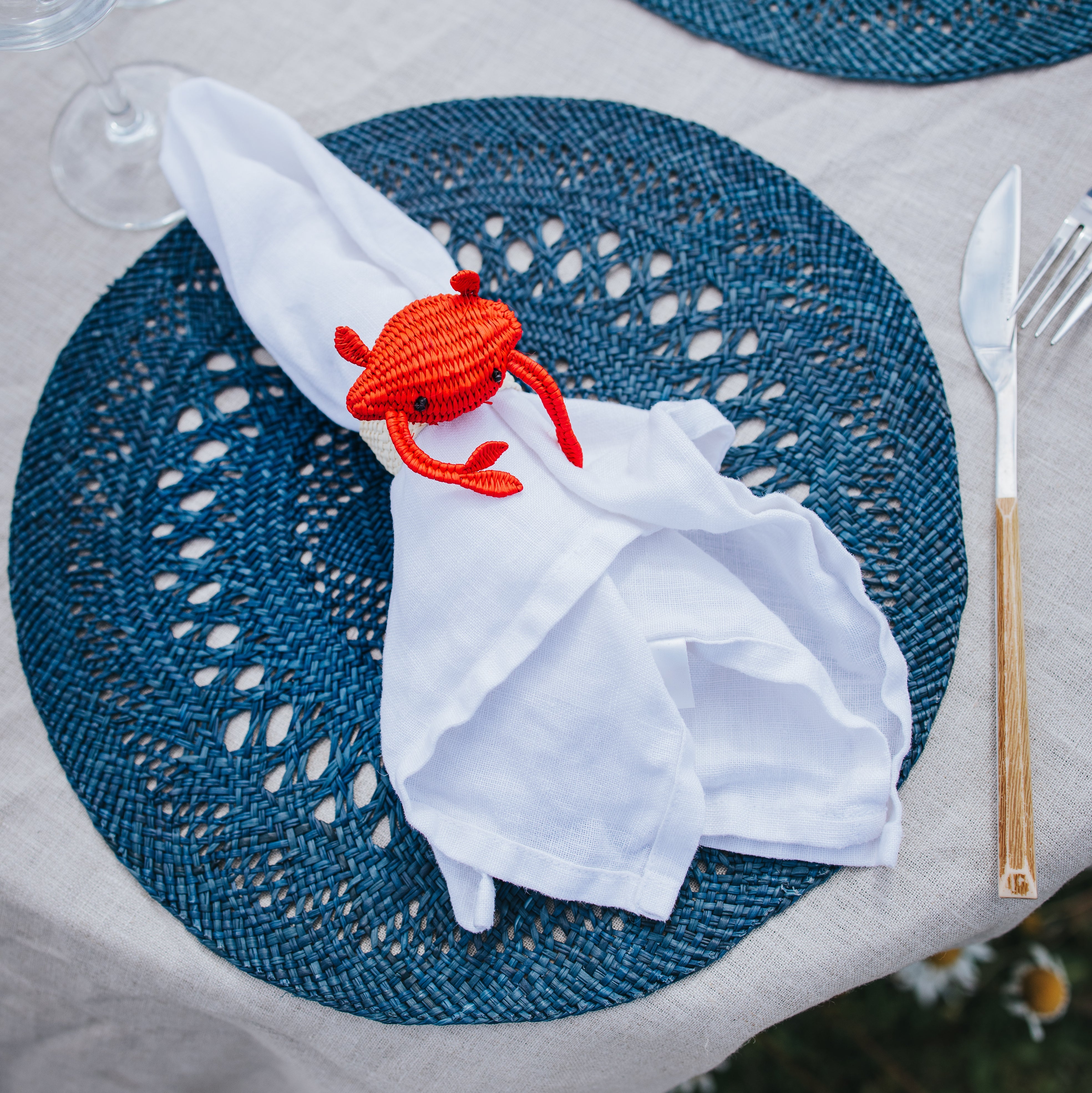 Palmito Crab Napkin Rings (Set of 4)