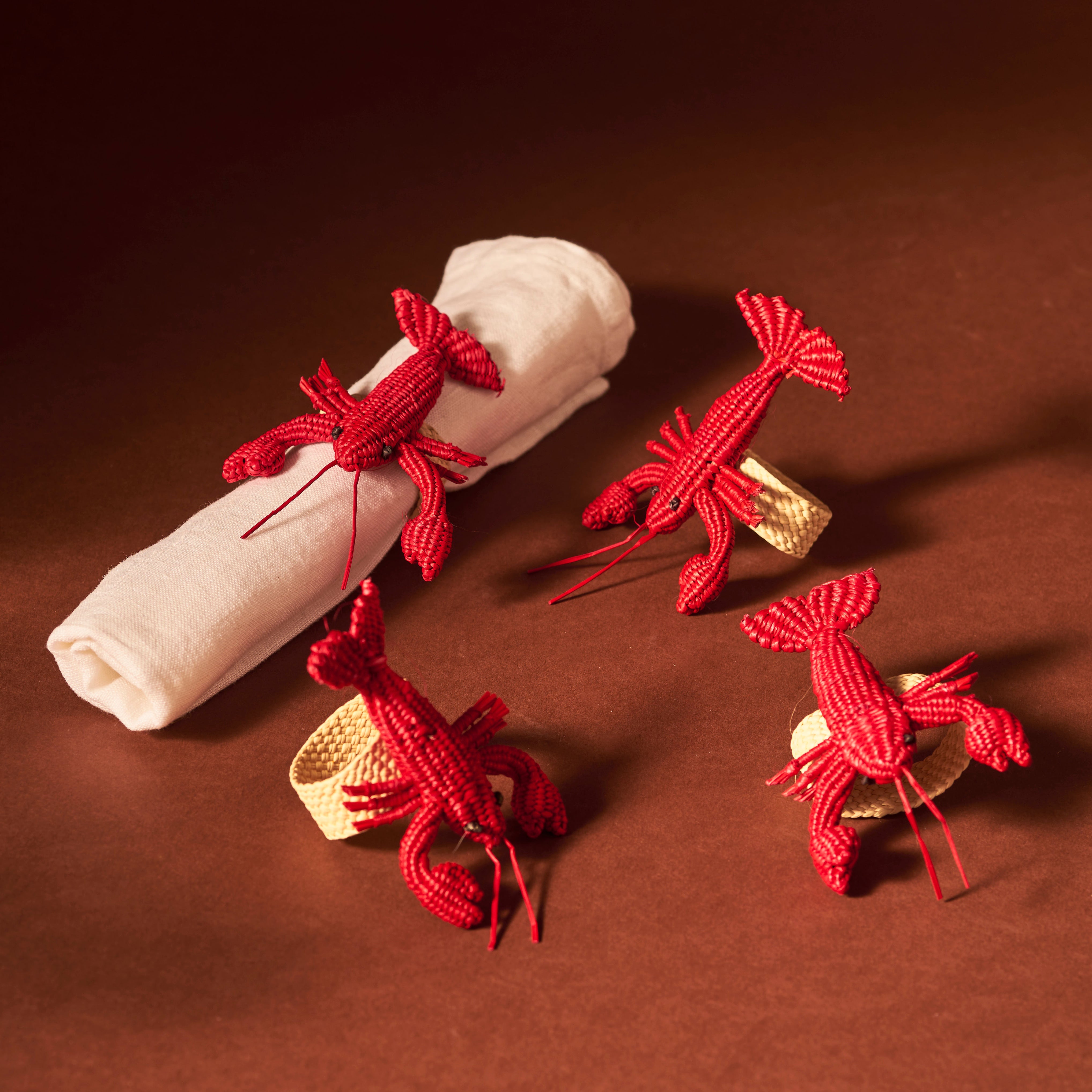 Palmito Lobster Napkin Rings (Set of 4)