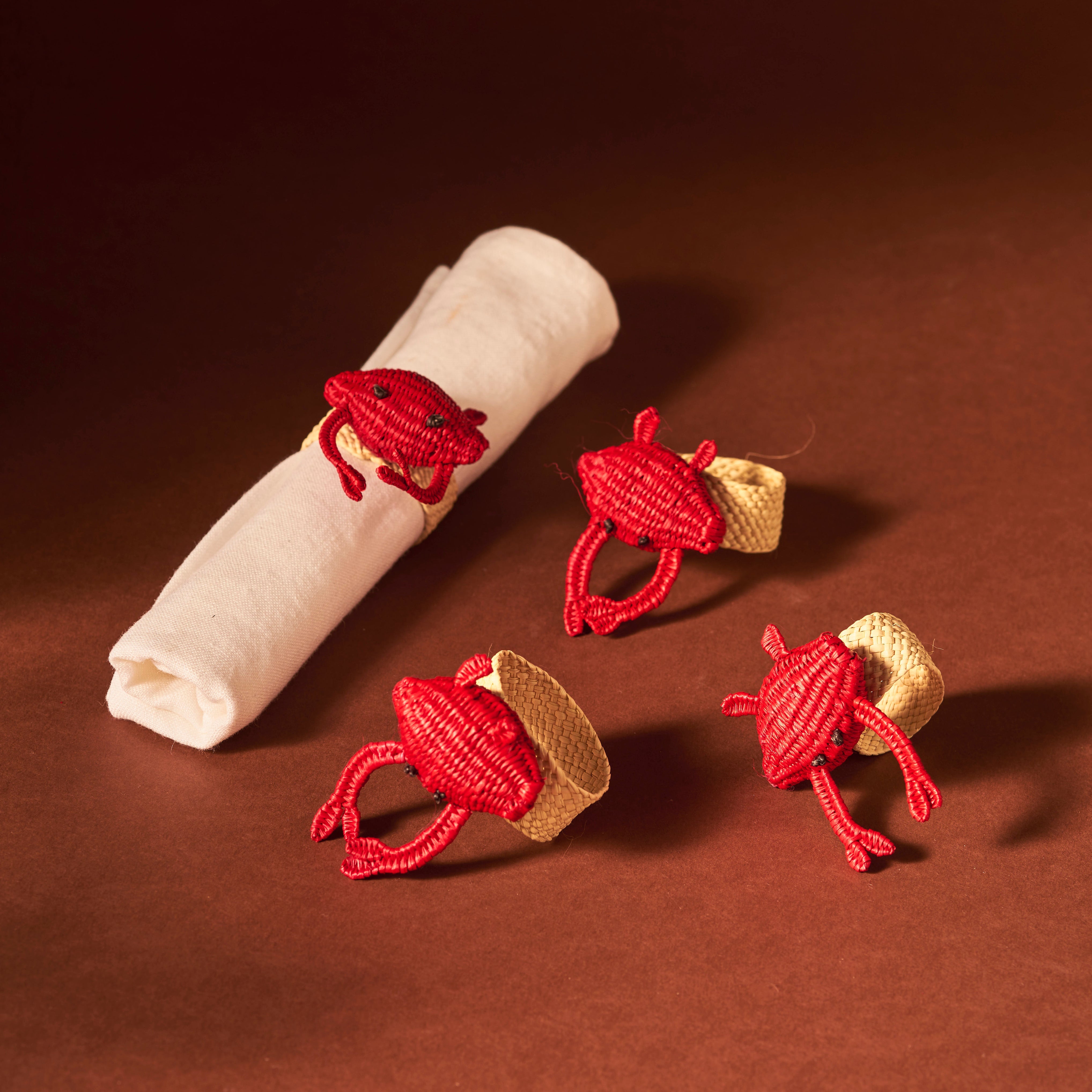 Palmito Crab Napkin Rings (Set of 4)