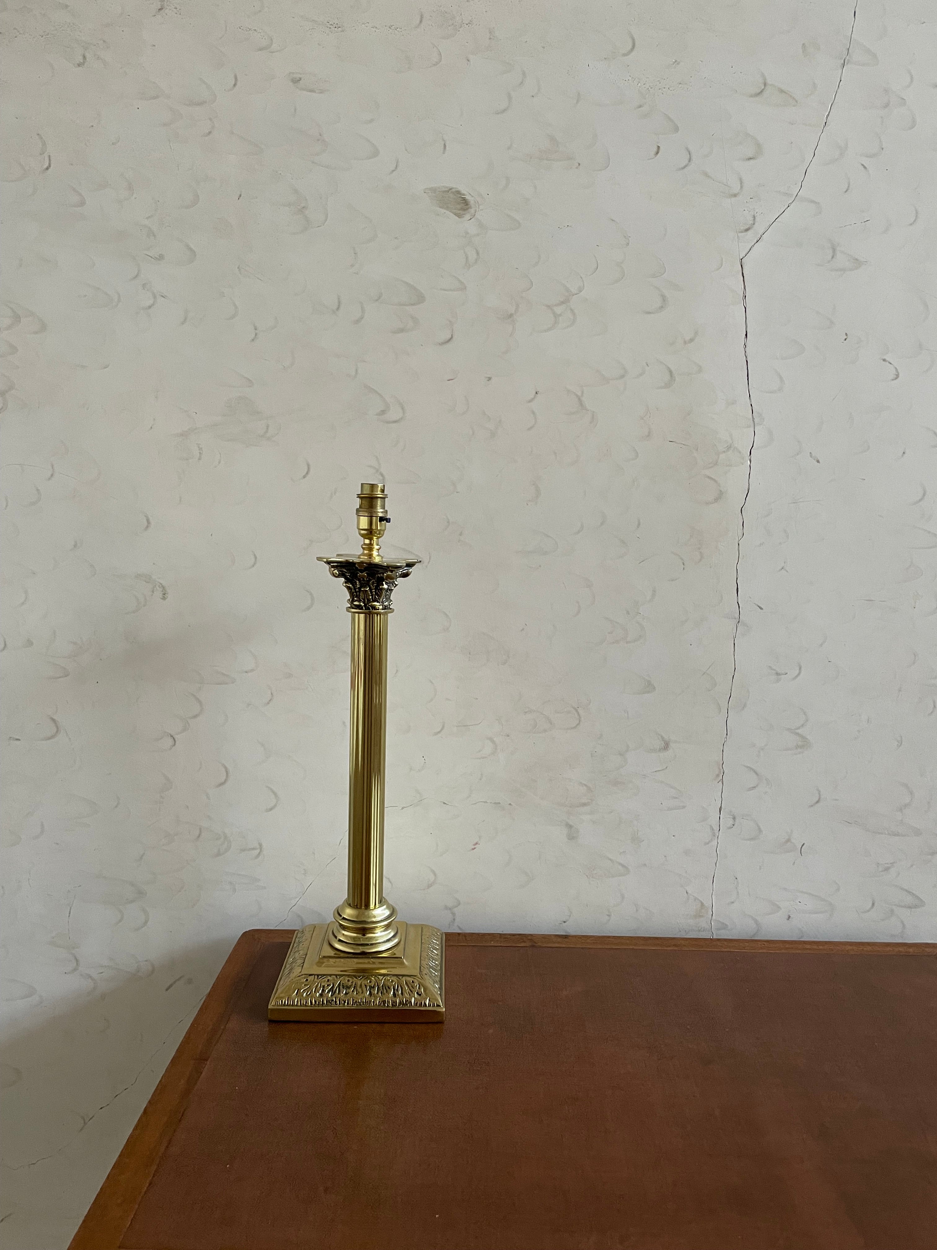 Brass Column Lamp