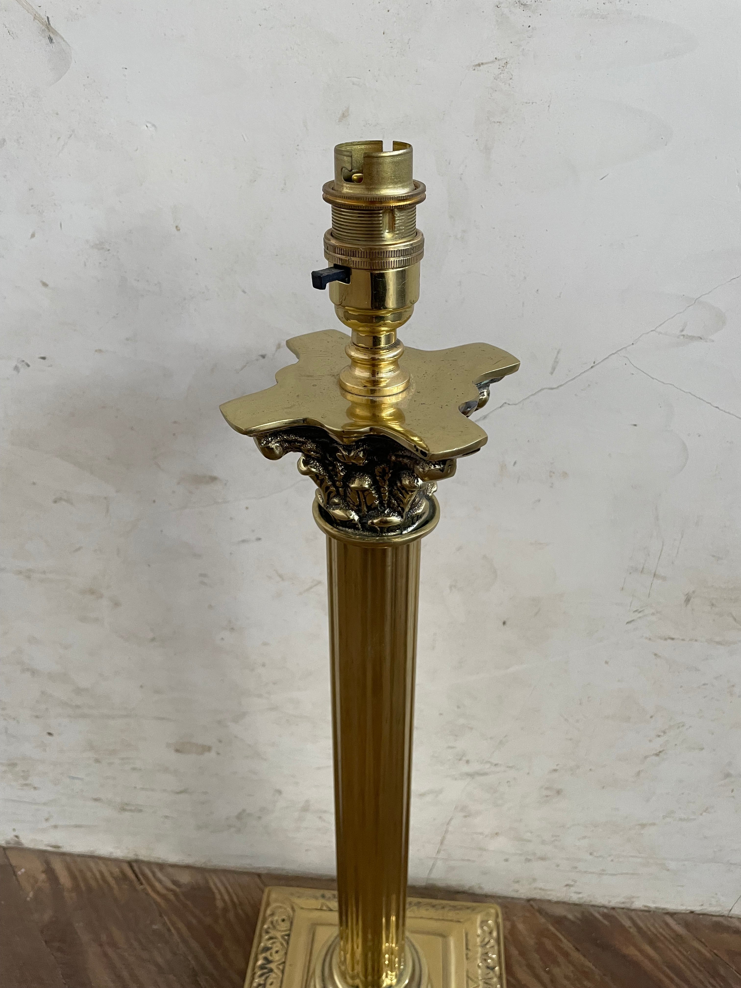 Brass Column Lamp