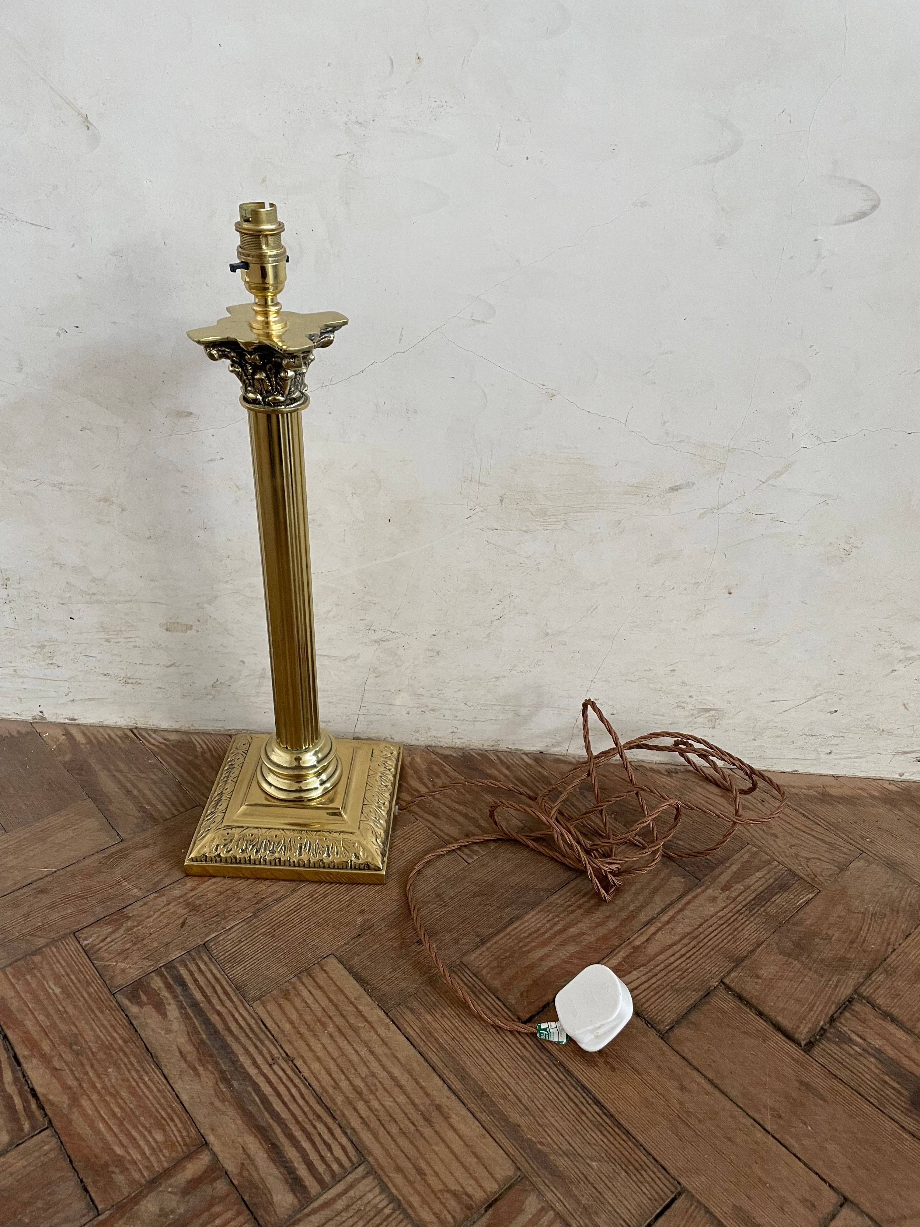 Brass Column Lamp