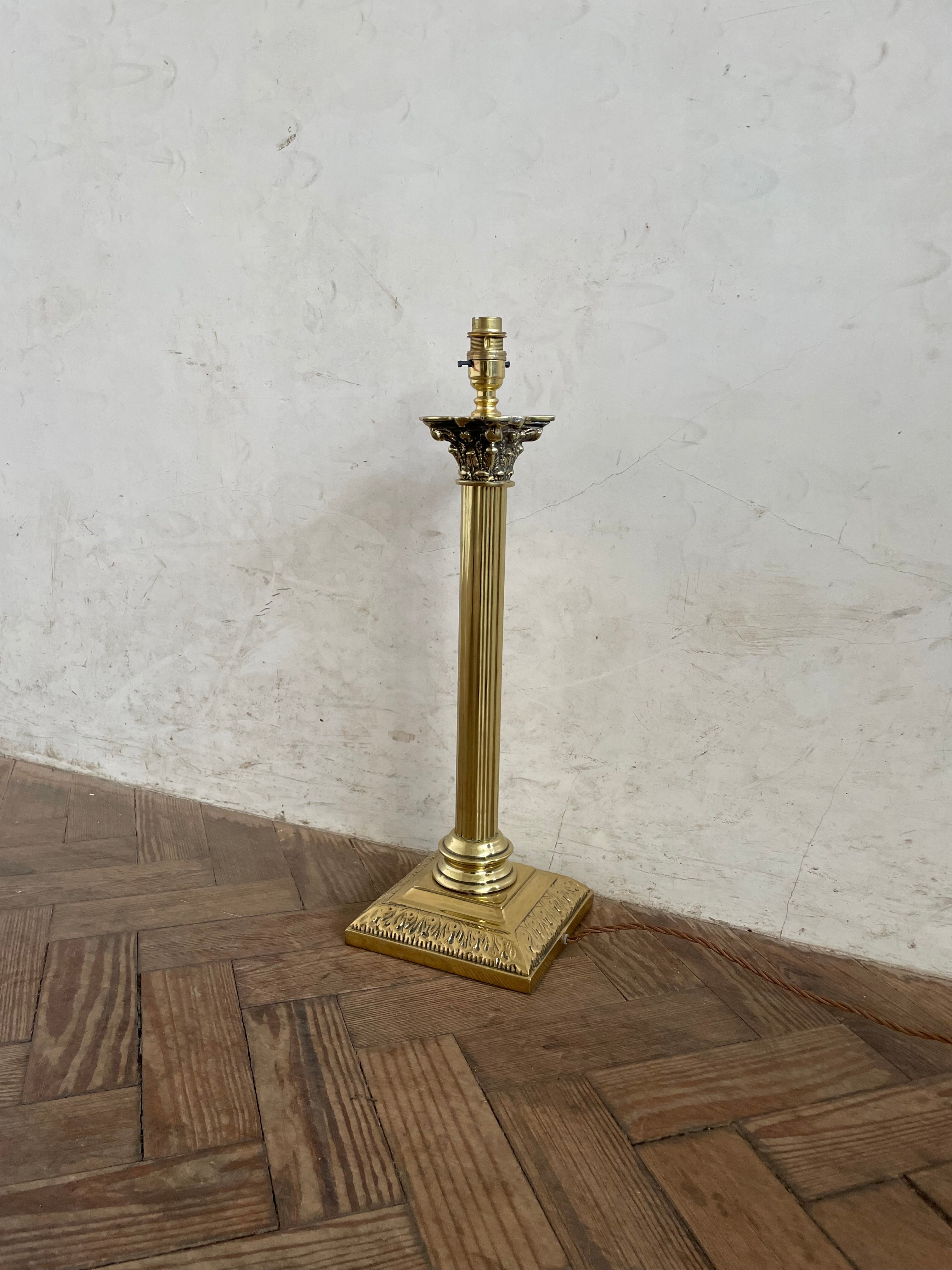 Brass Column Lamp