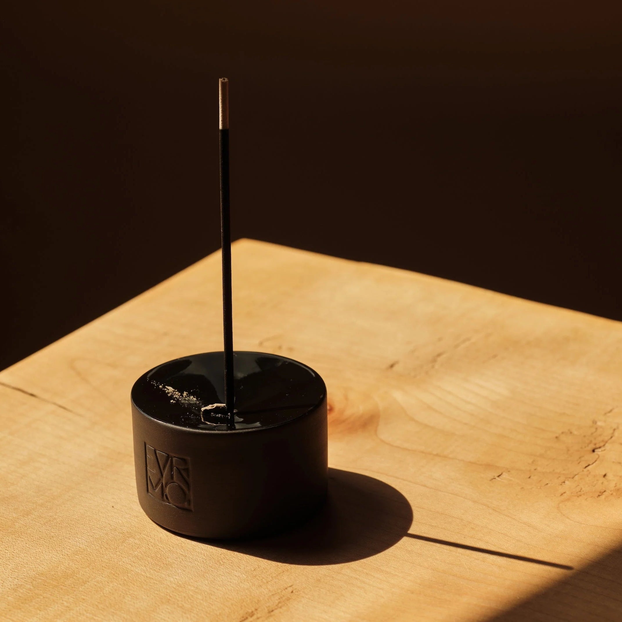 Black Clay Incense Holder
