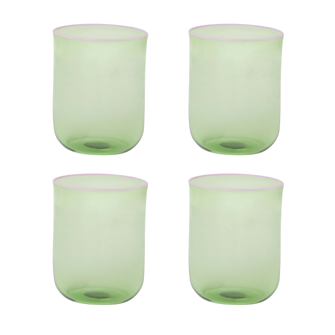 The Daphne Murano Tumbler in Green, Set of Four