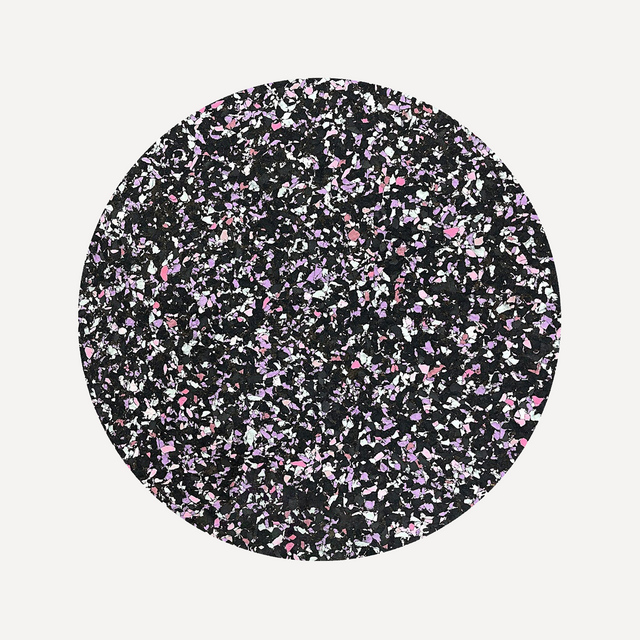 Black & Purple Speckled Round Cork Placemat | Single