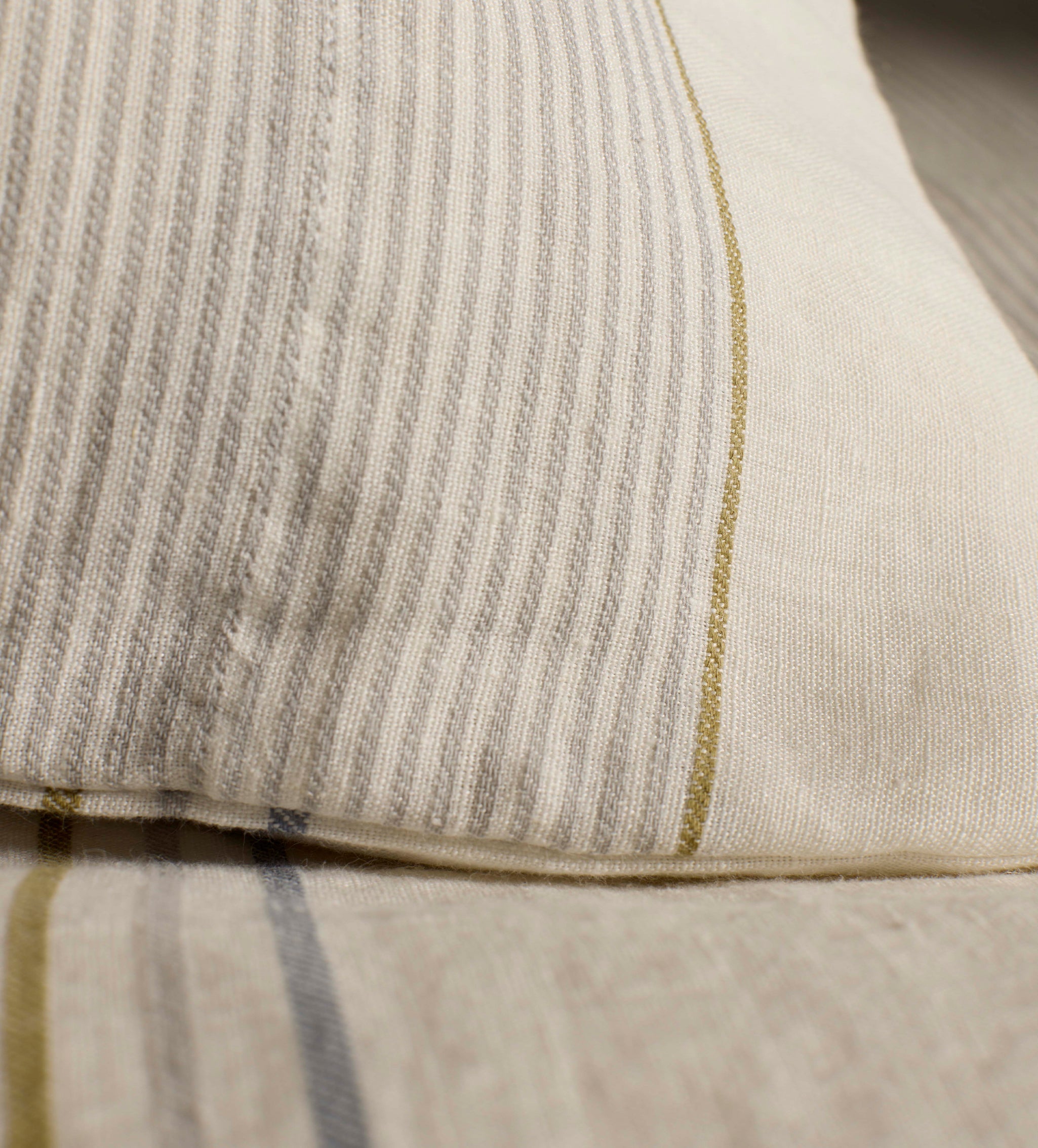 Cream Sophie Stripe 100% Linen Pillowcase