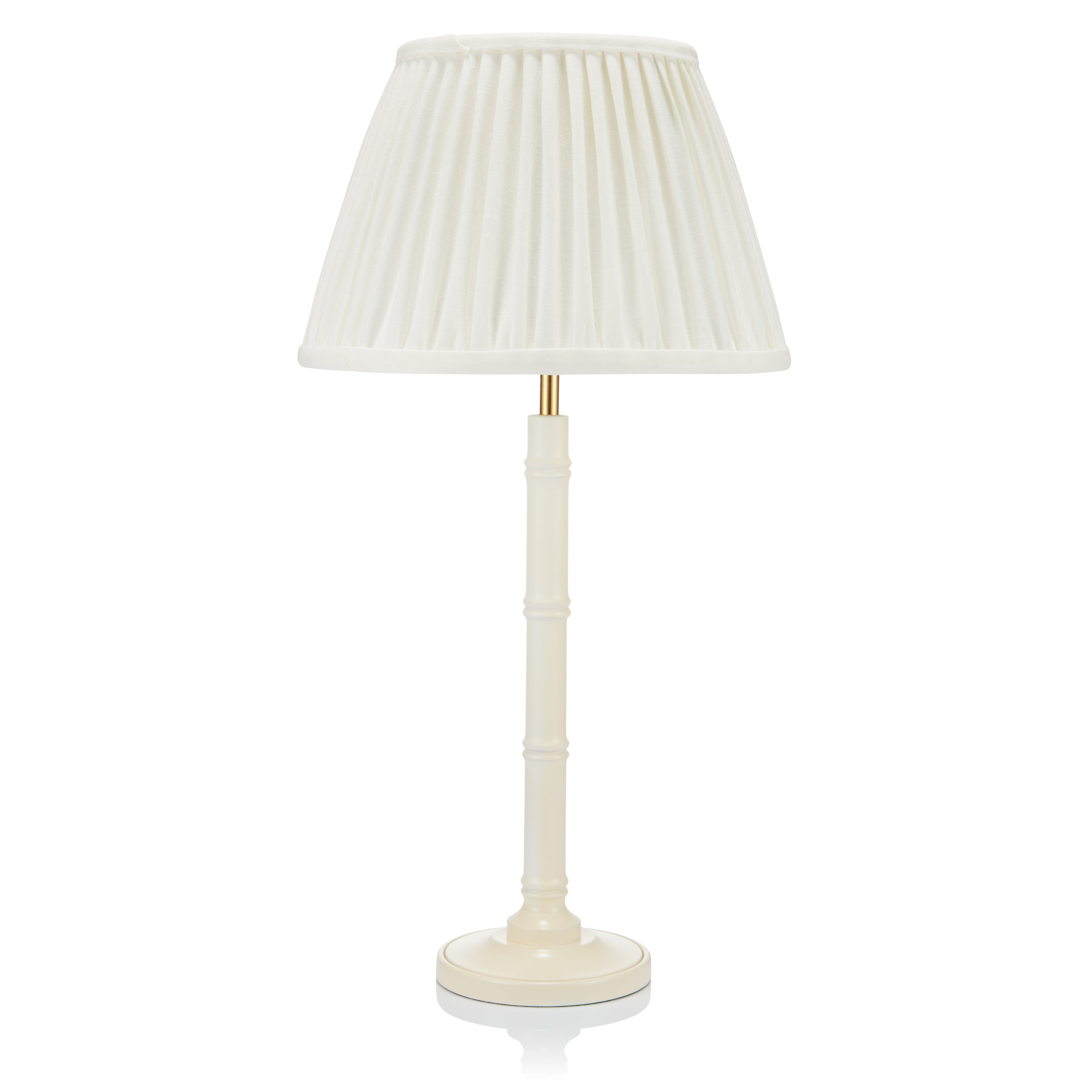 PLEATED LINEN LAMPSHADE IN IVORY