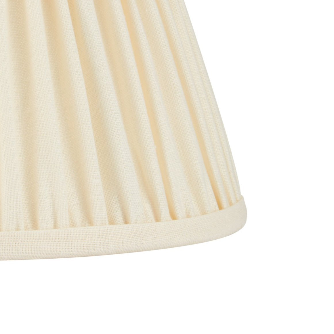 PLEATED LINEN LAMPSHADE IN CREAM