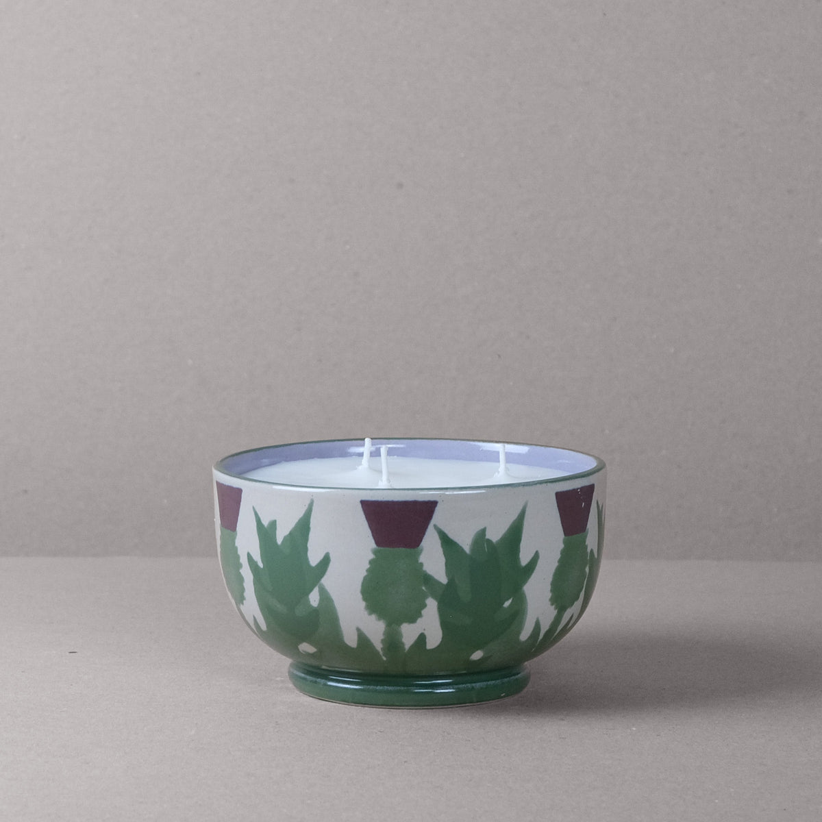 Cream Thistle Large Candle Bowl