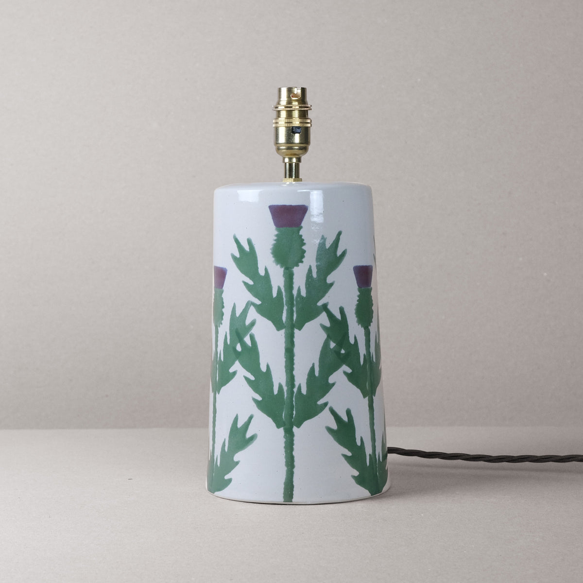 Cream Thistle Large Tapered Lamp