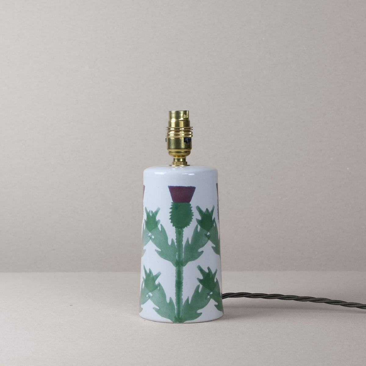 Cream Thistle Small Tapered Lamp