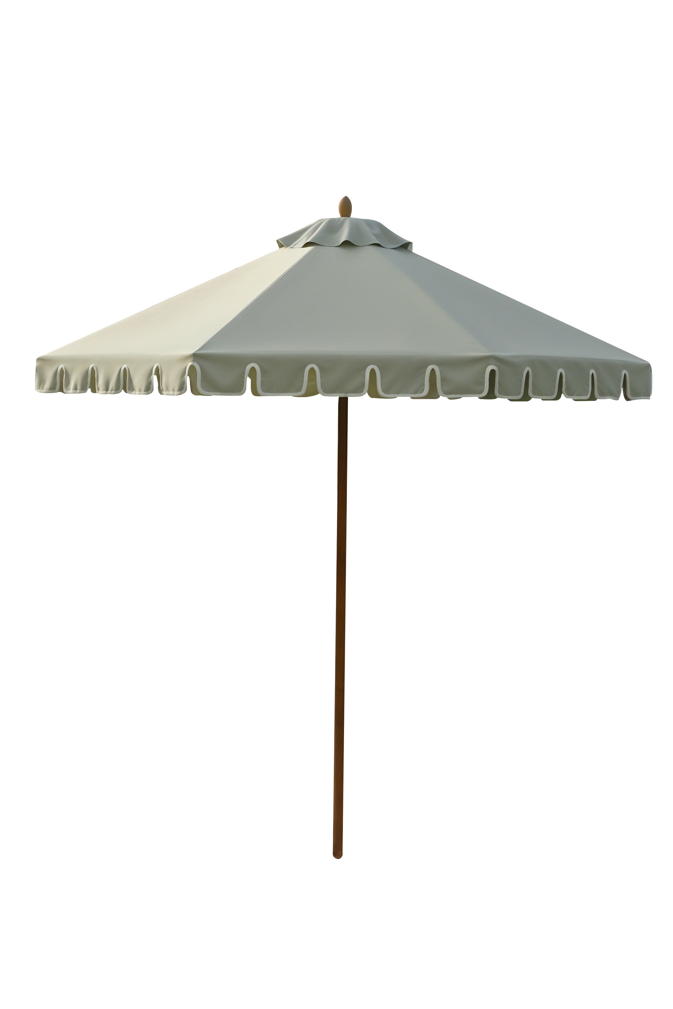 Light green castellated parasol