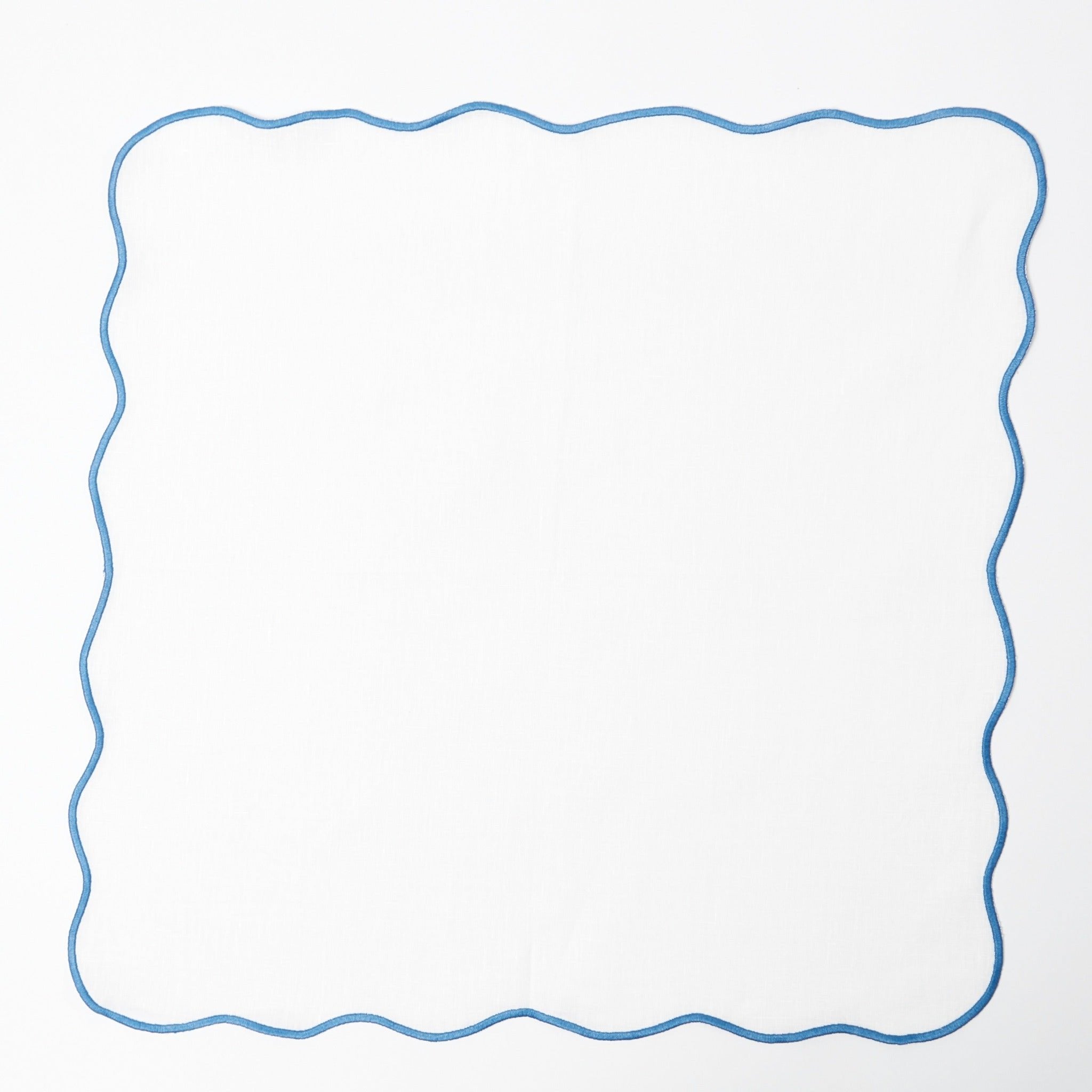 Bluebell Blue Scallop Napkins (Set of 4)