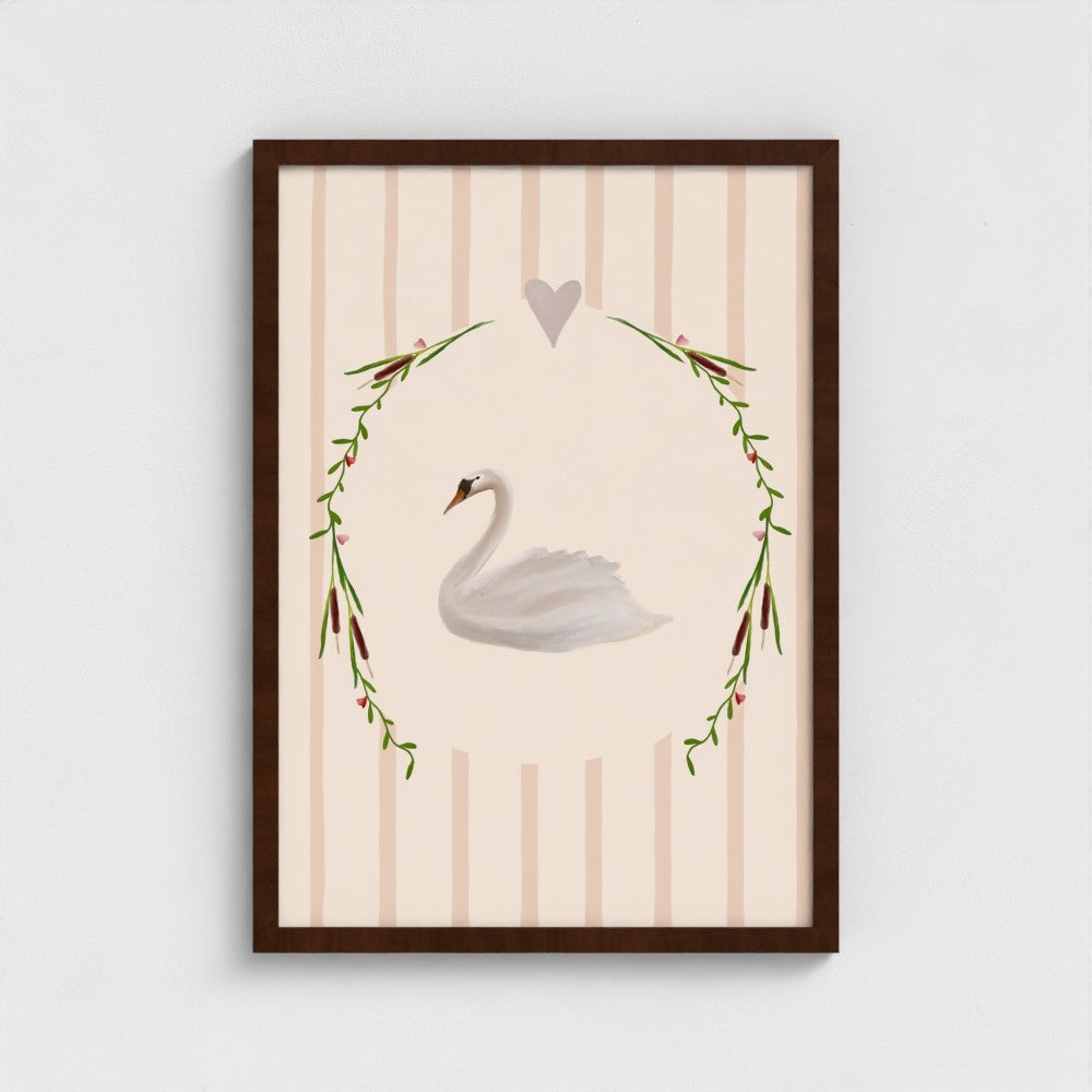 Swan Love Art Print