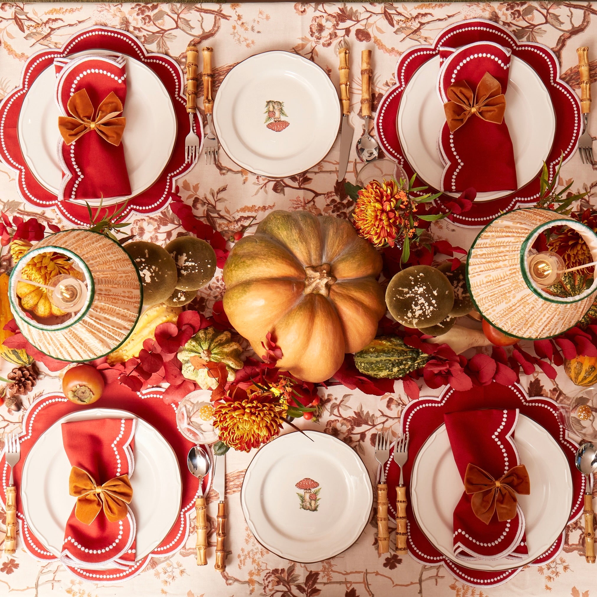 Orlando Cinnamon Orange Circle Placemat  (Set of 4)