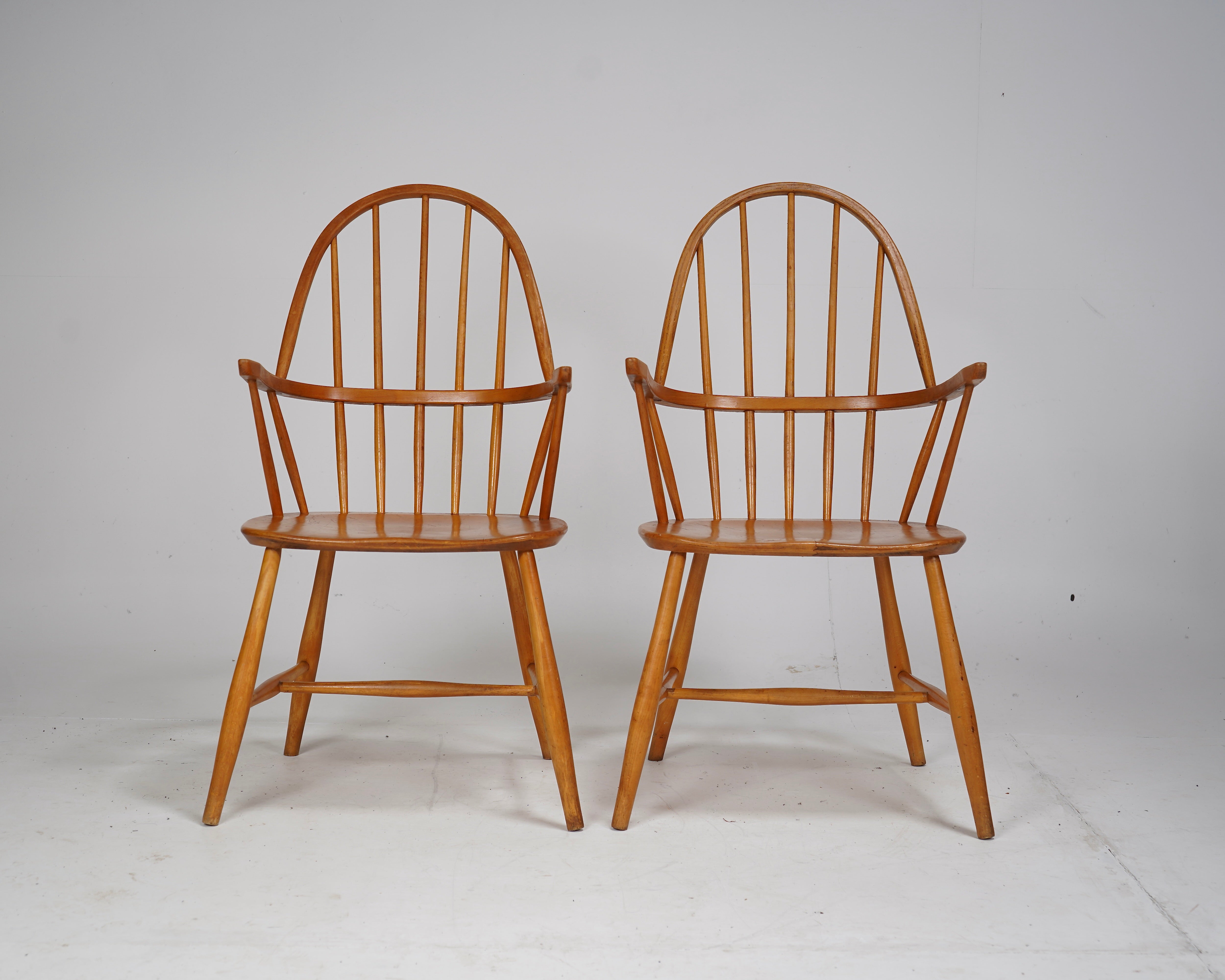 Scandinavian Elm Windsor Chairs