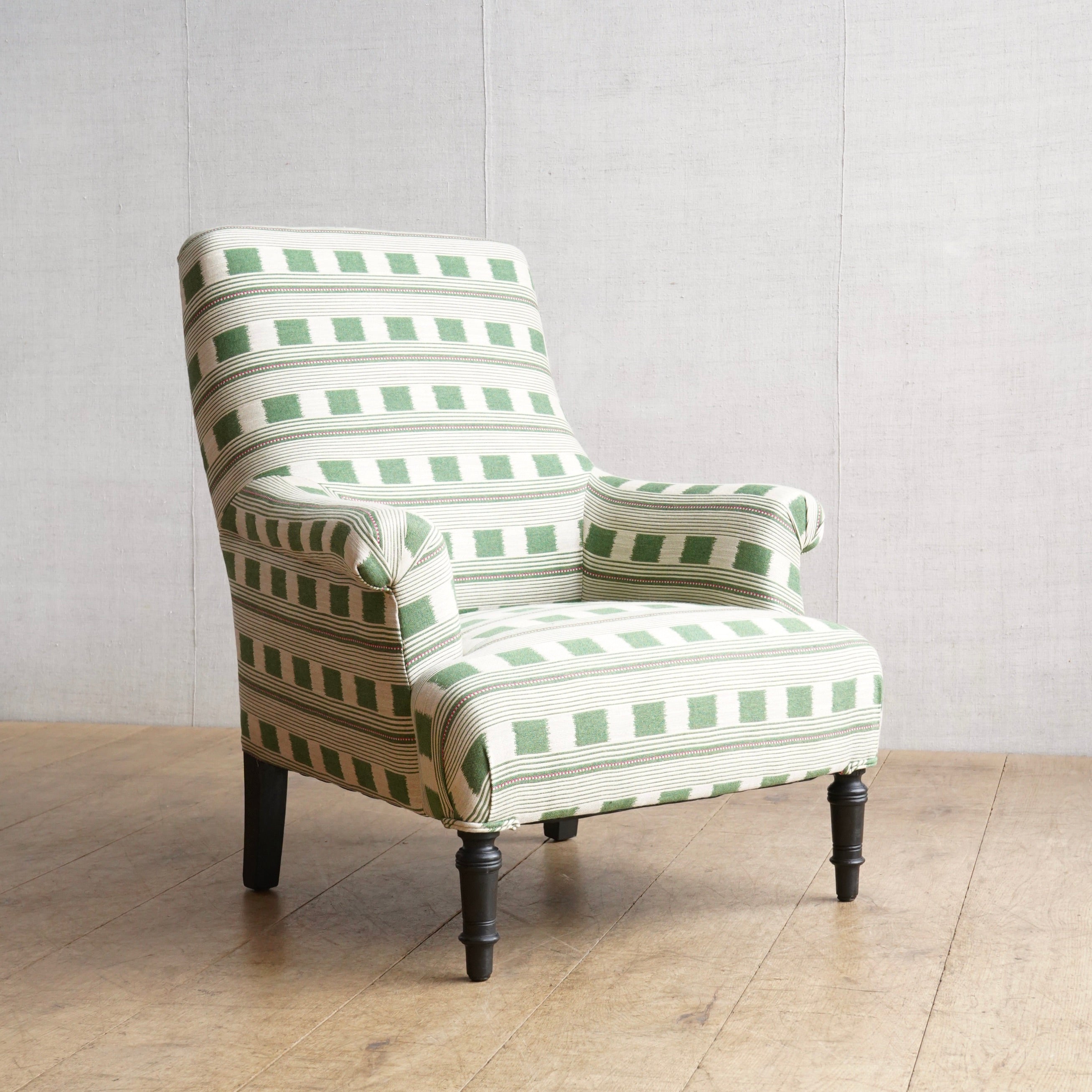 Antique Armchair in Lost & Found Fabric