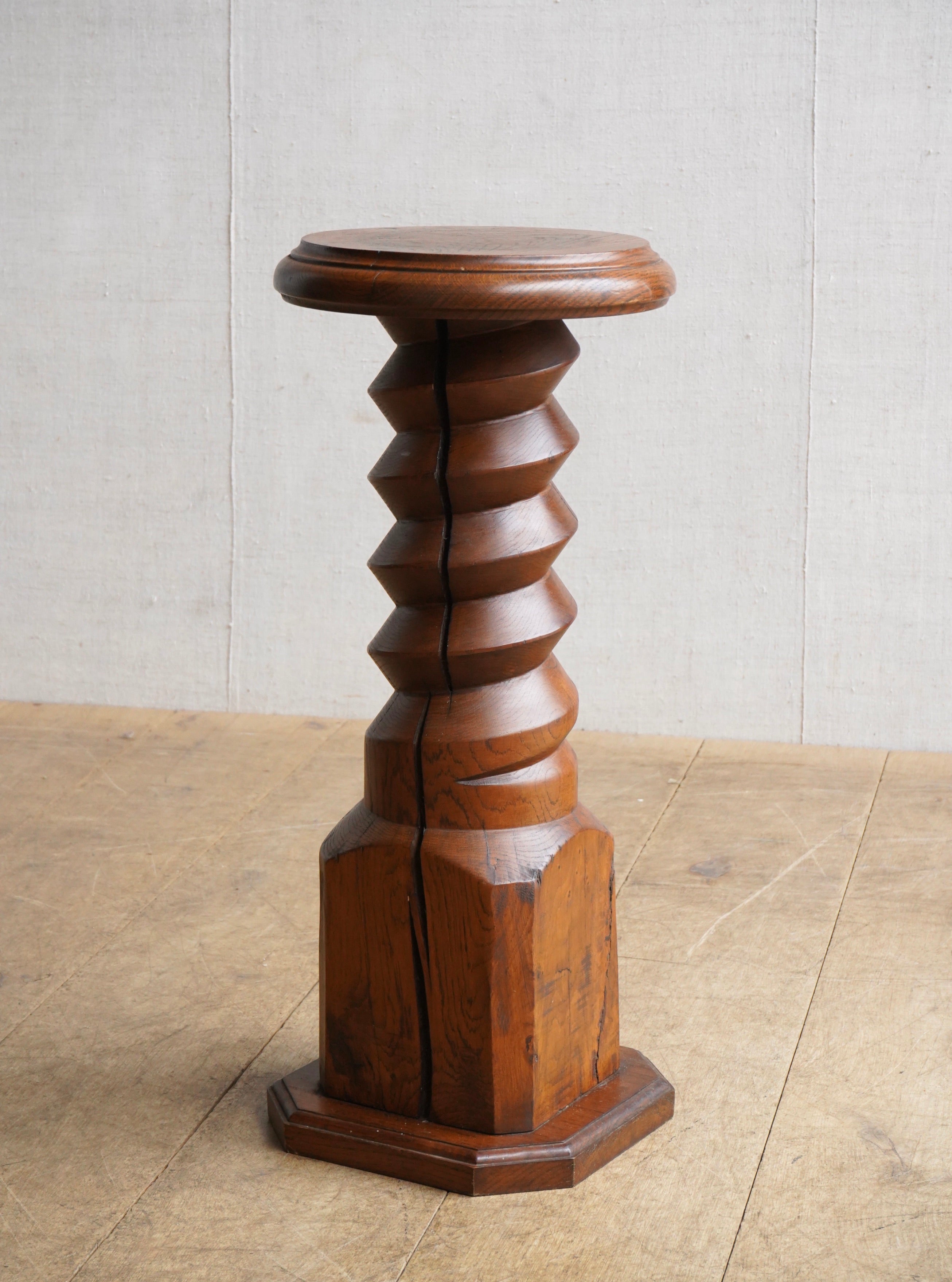 Oak Corkscrew Plinth