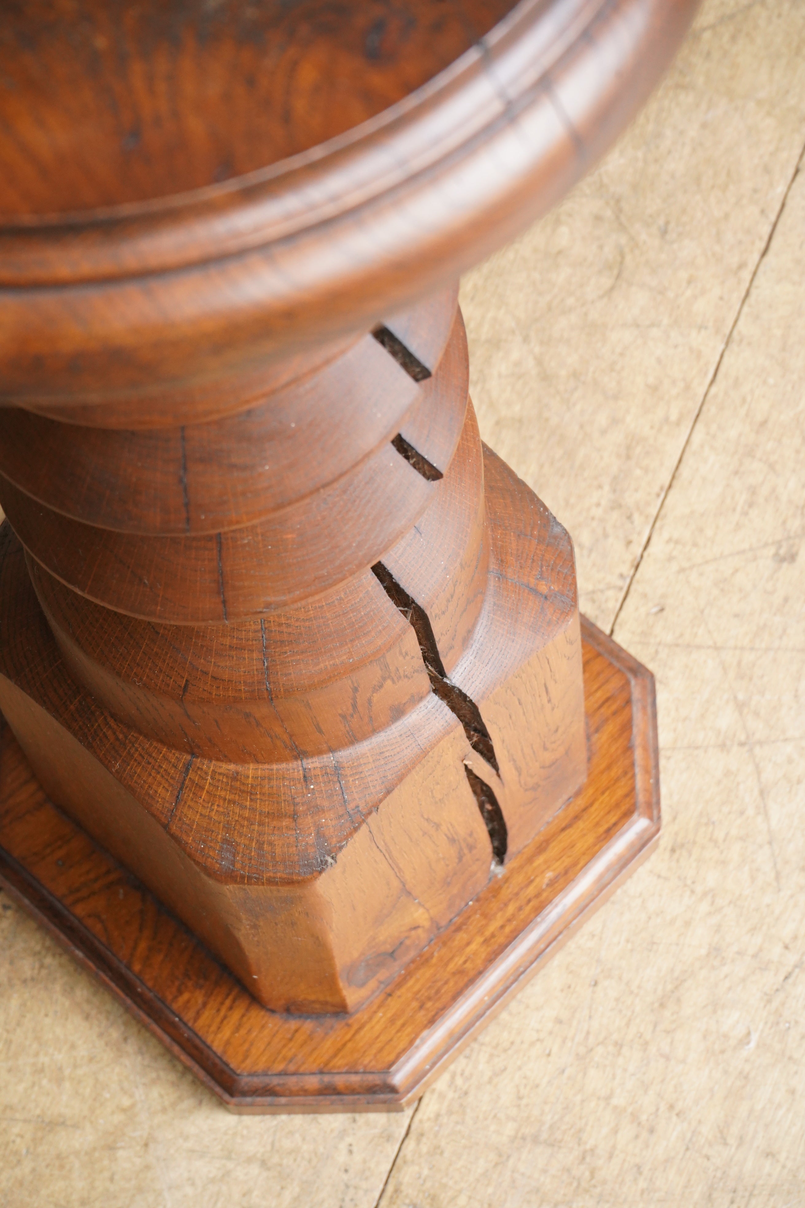 Oak Corkscrew Plinth
