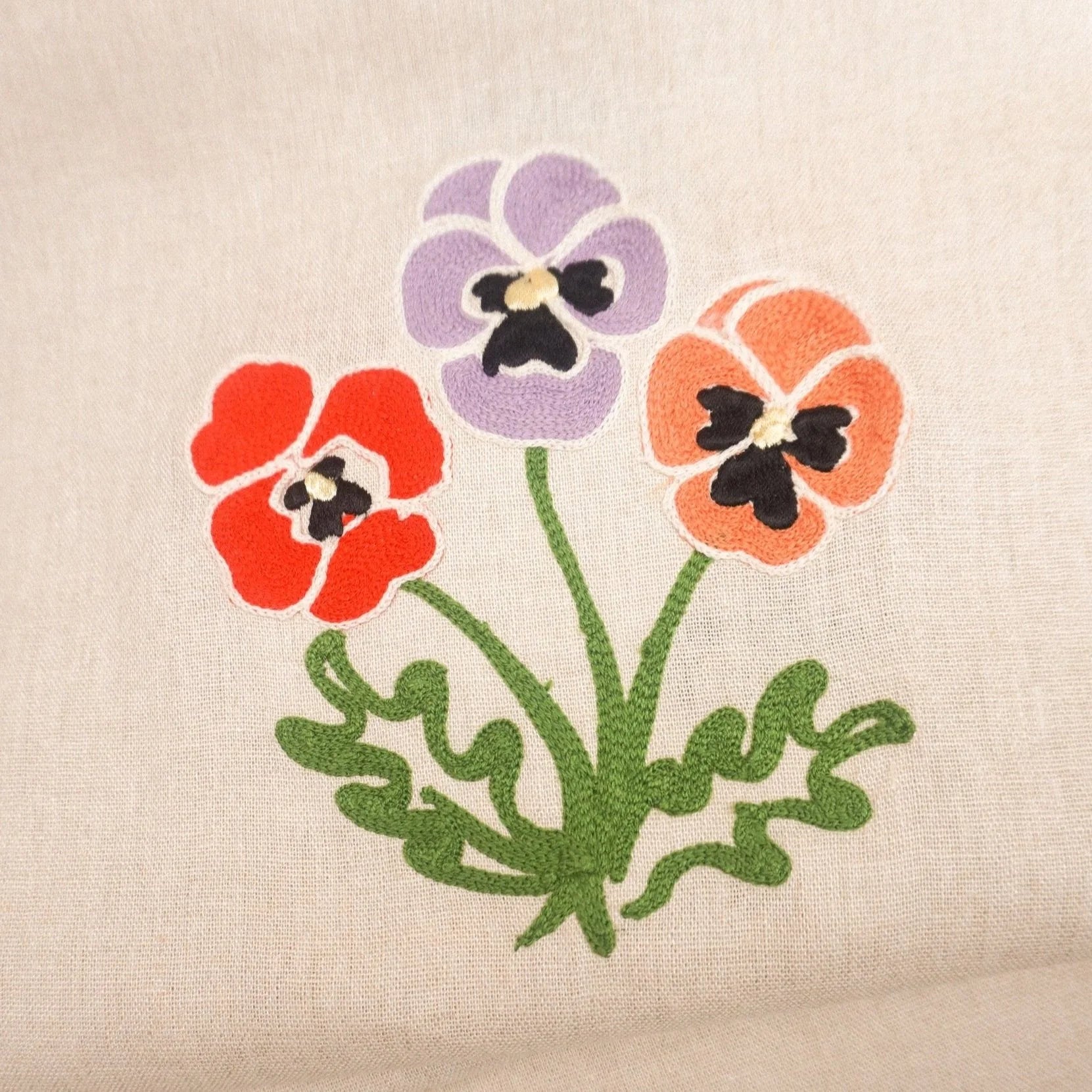 Winter Pansy Tablerunner