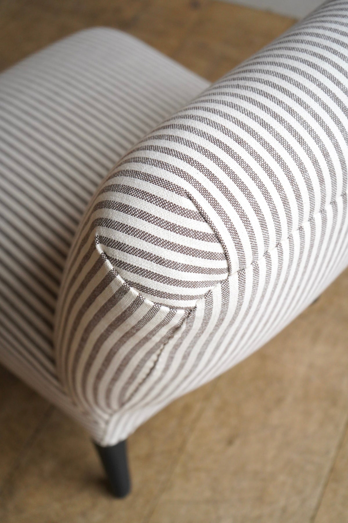 Ticking Slipper Chair