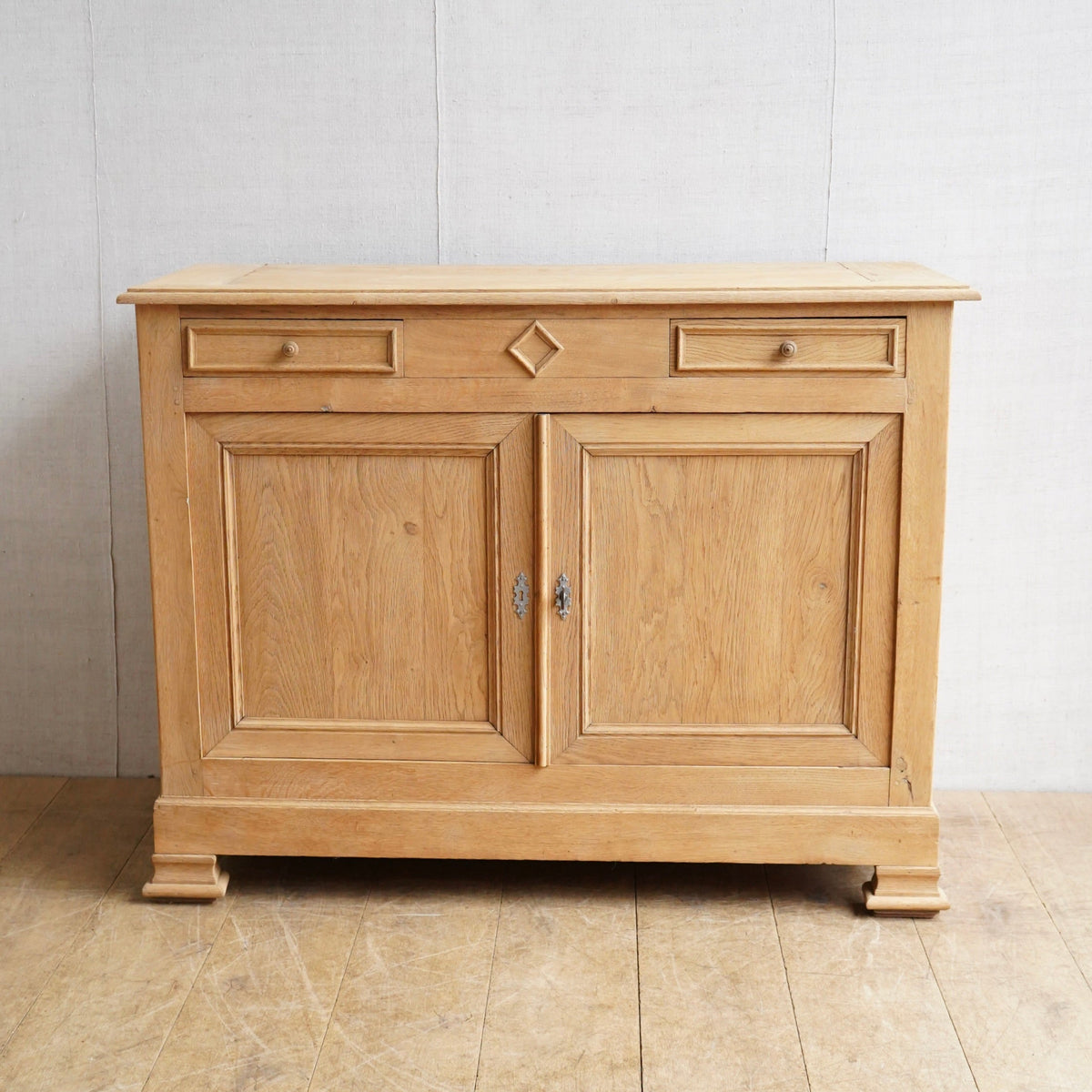 French Stripped Oak Cabinet
