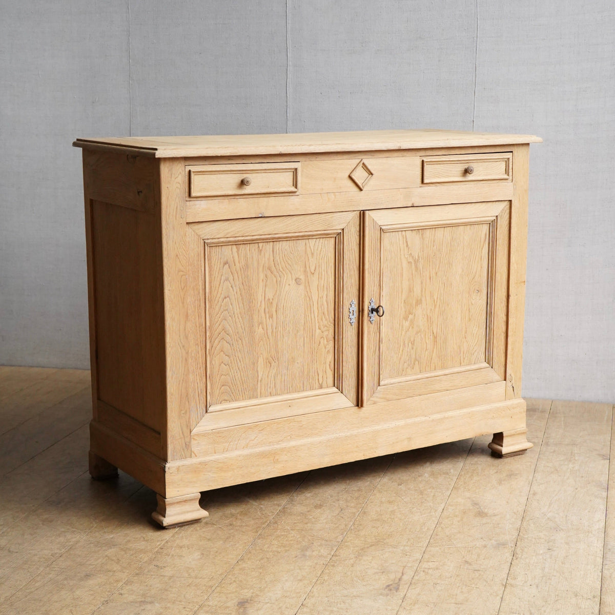 French Stripped Oak Cabinet