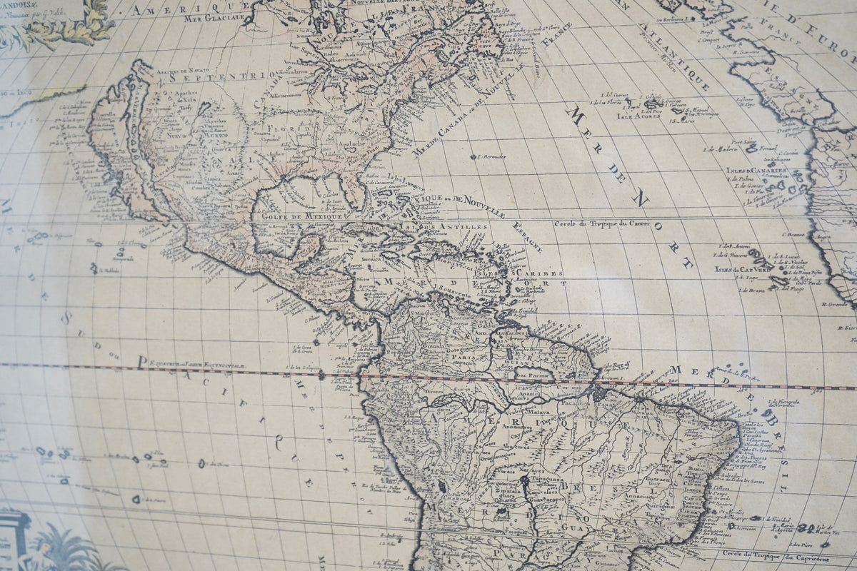 Map of North and South America
