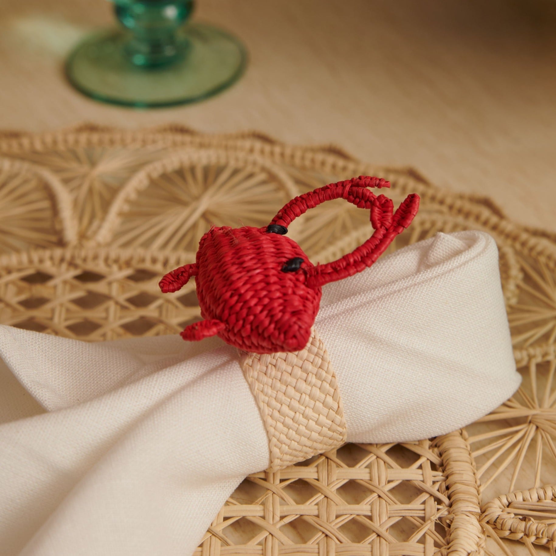 Palmito Crab Napkin Rings (Set of 4)